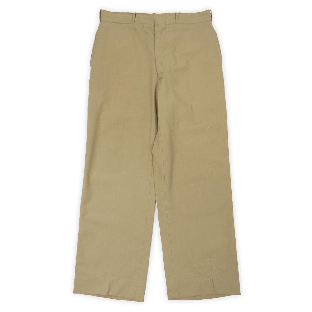 米軍実物 US.ARMY 60s 60年代 サマーウール トラウザー WOOL TROPICAL ミリタリー 珍品 USA ヴィンテージ アメリカ軍 KHAKI 古着 メンズ ズボン・パンツ ベージュ W34 L32【中古】 12,366円