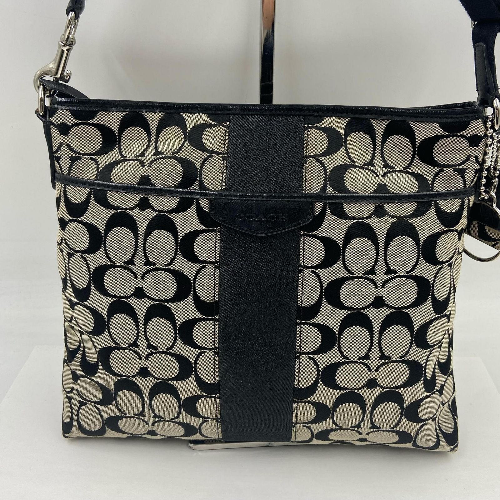 COACH コーチ シグネチャー 肩掛けショルダーバッグ レディース グレー 