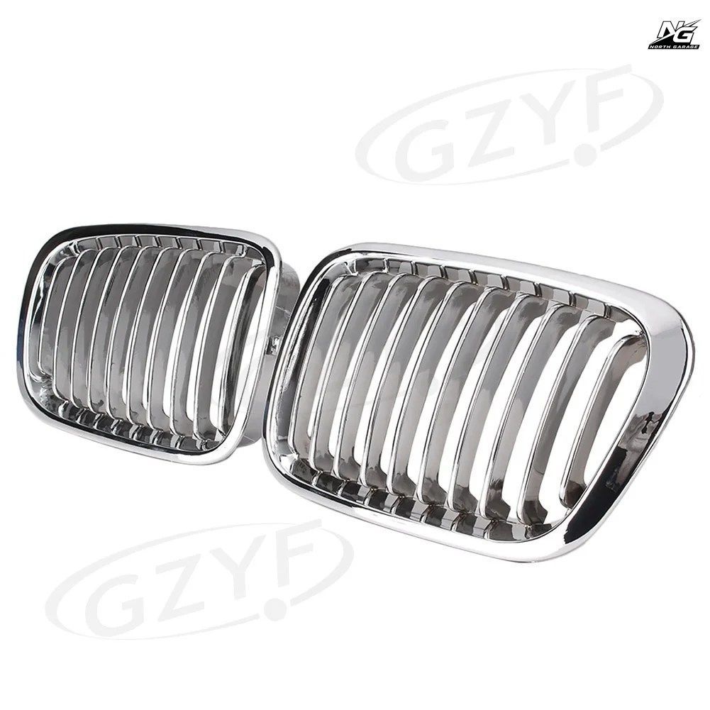 BMW E46 シルバー フロントグリル キドニーグリル 320i 323i 325i 328i 330i 1998 - 01 4ドアセダン