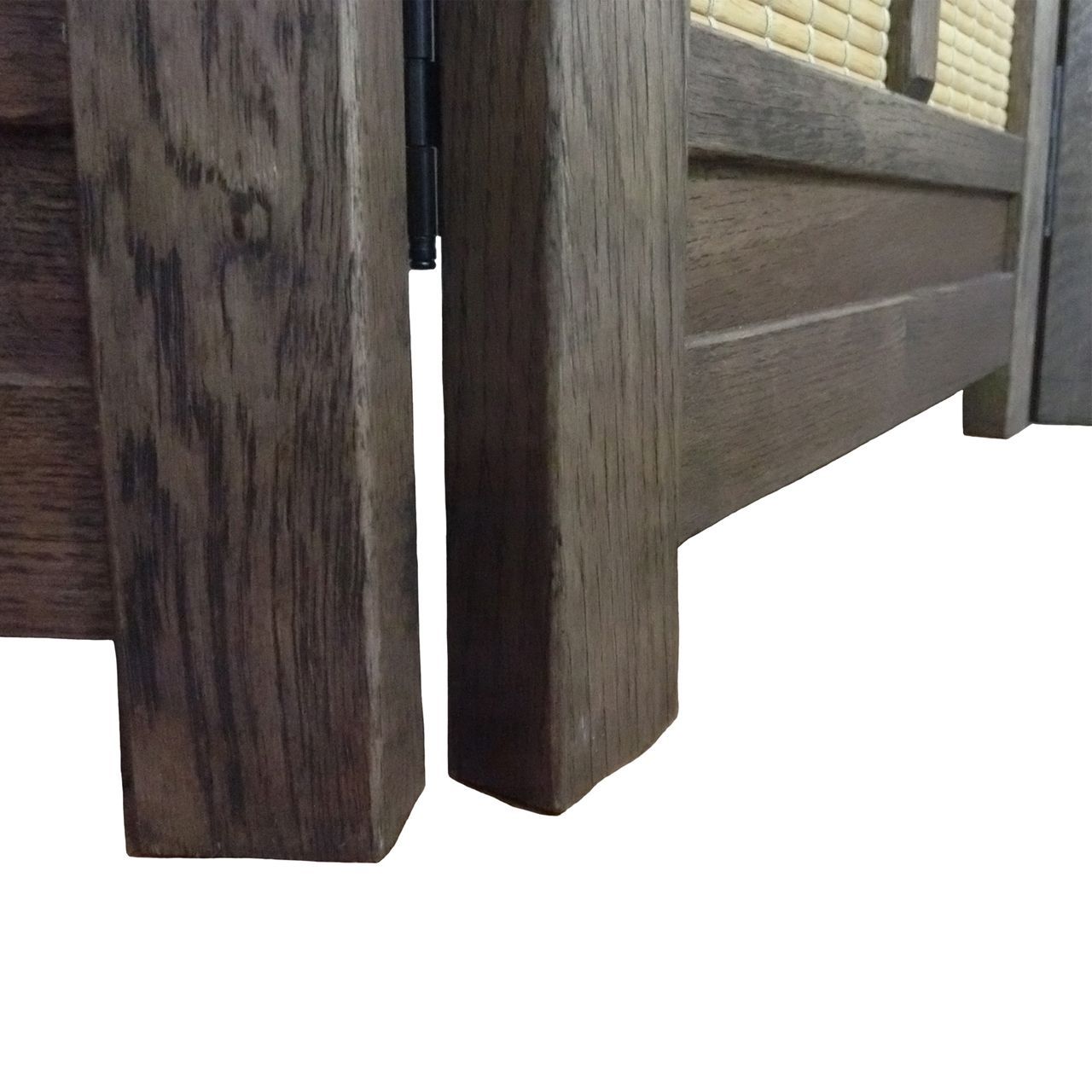 4連 衝立 パーテーション 楢無垢材使用 ツートンカラー 高さ150cm 1台