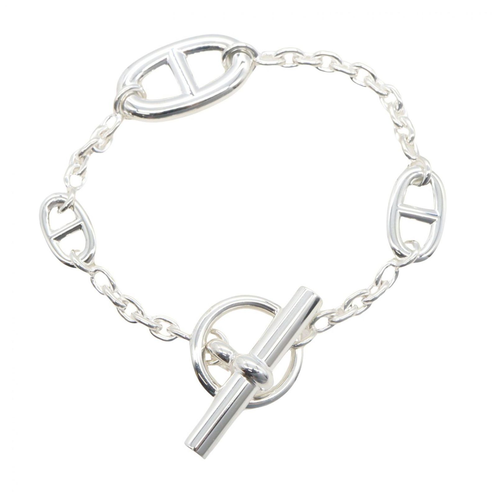 エルメス HERMES ブレスレット シェーヌダンクルファランドールブレスレット 腕回り15.5㎝ シルバー925 シェーヌダンクルファランドールブレスレット レディース 87,340円