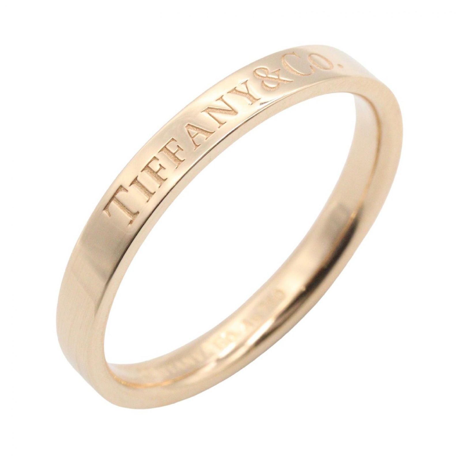 ティファニー TIFFANY＆CO リング・指輪 フラット バンド リング #14 K18PG（ピンクゴールド） フラット バンド リング ユニセックス Used A