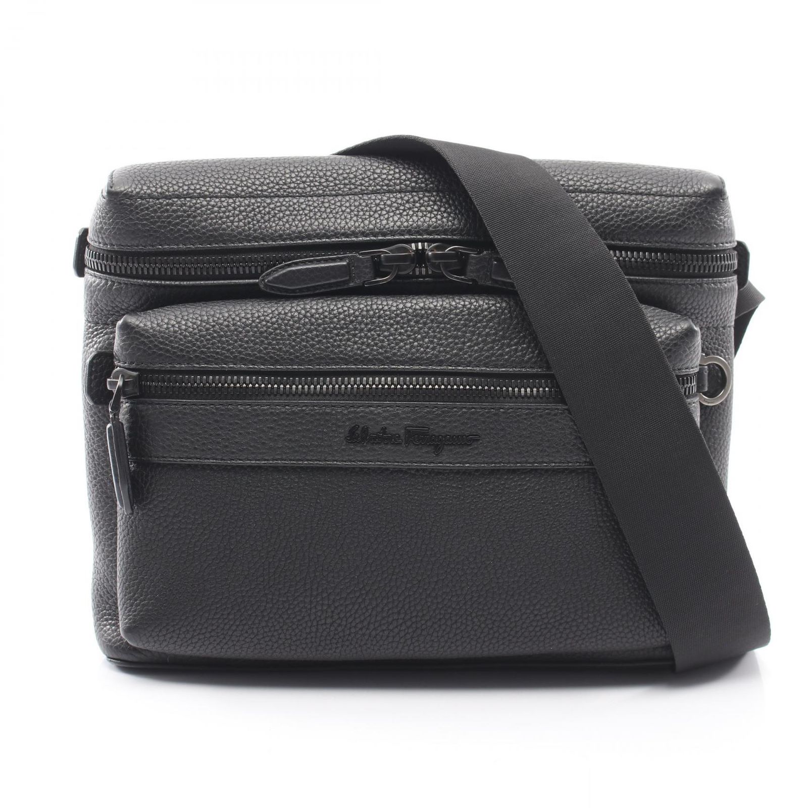 サルヴァトーレフェラガモ Salvatore Ferragamo ショルダーバッグ ガンチーニ ブラック レザー ショルダーバッグ レディース Used A