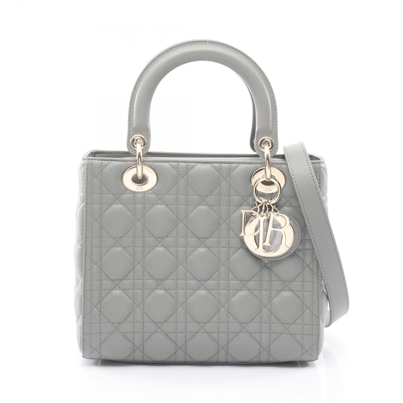ディオール Dior ハンドバッグ LADY DIOR ミディアムバッグ カナージュ 2WAY M0565ONGEM41G レザー ショルダーバッグ レディース 新品