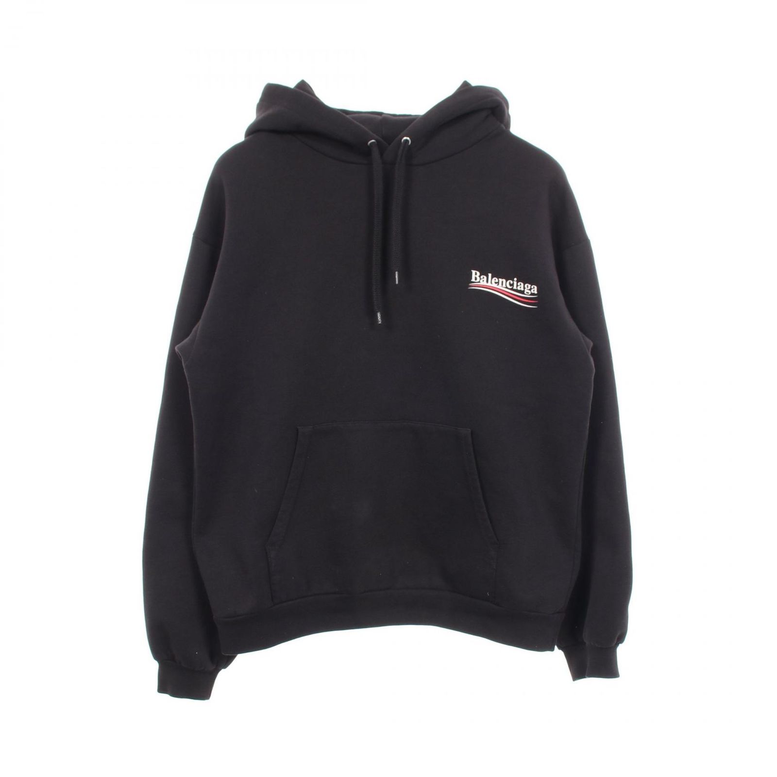 バレンシアガ BALENCIAGA パーカー キャンペーンロゴ 裏起毛 コットン パーカー ユニセックス Used B