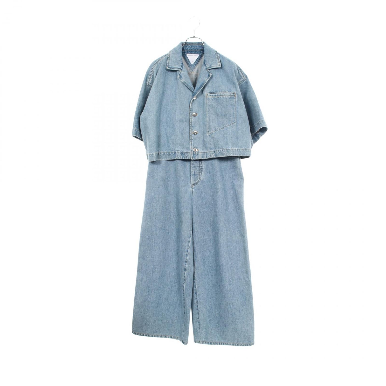ボッテガヴェネタ BOTTEGA VENETA セットアップ デニム 半袖 コットン セットアップ レディース Used A