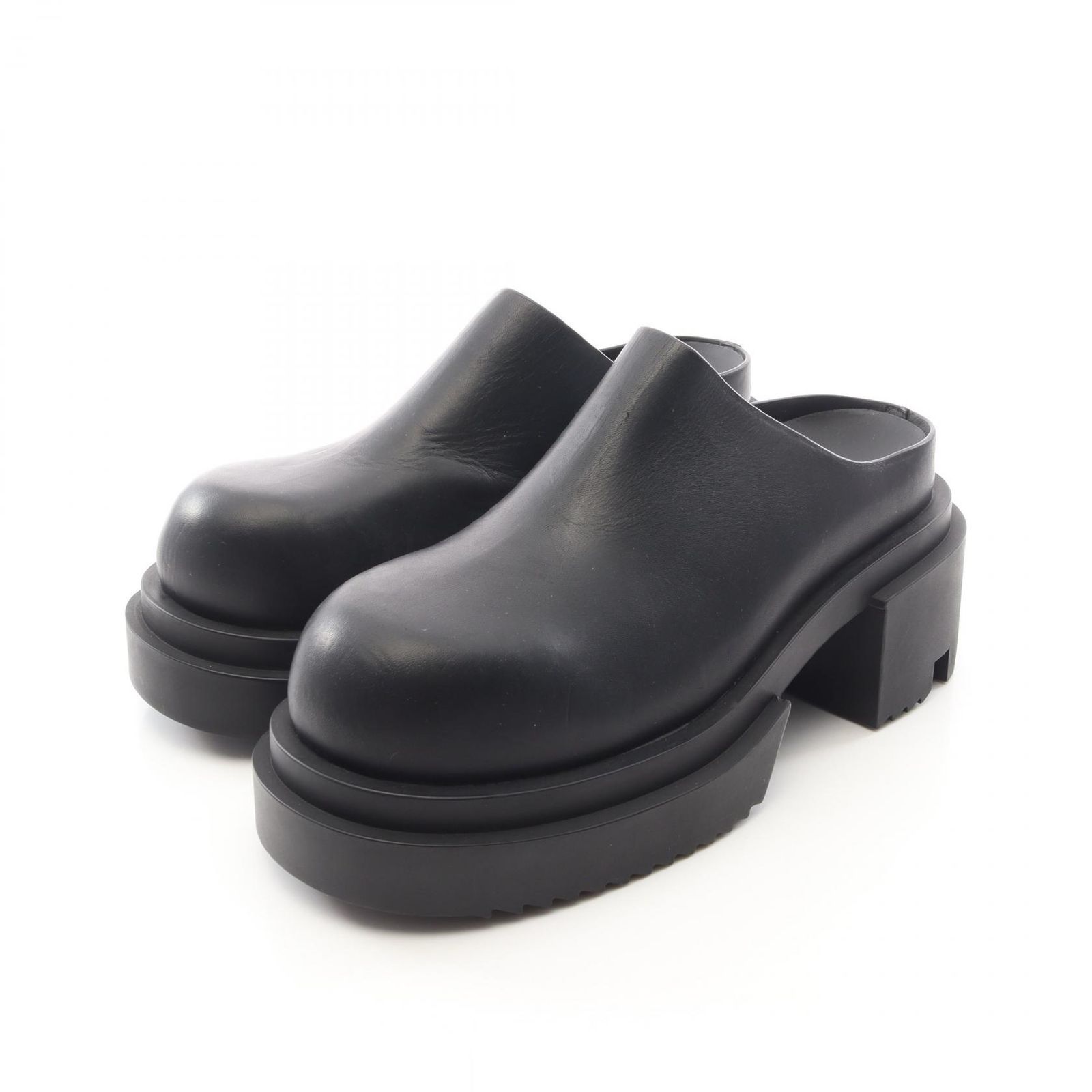 リックオウエンス Rick Owens サンダル BOGUN SLIDE サボ レザー BOGUN SLIDE サボサンダル レディース Used A