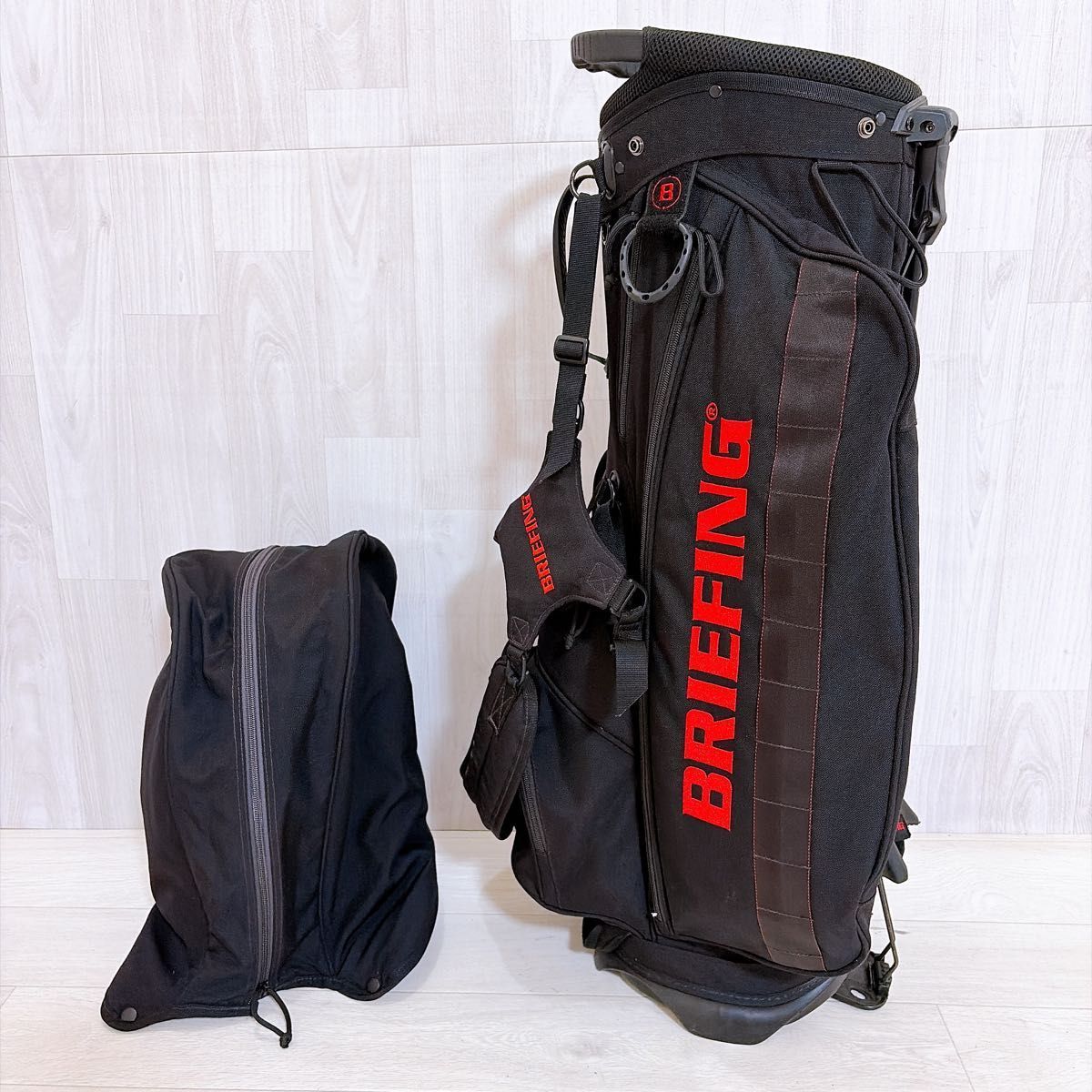 BRIEFING CR-4 ブリーフィング キャディバッグ ゴルフバッグ スタンド式 ブラック 5分割