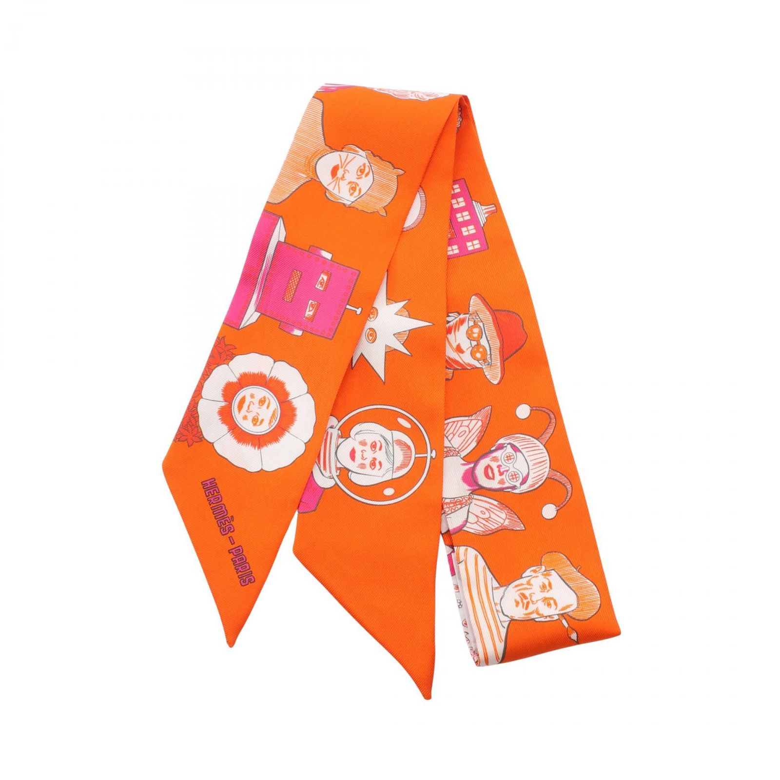 エルメス HERMES スカーフ ツイリー DRESS CODE リボン マルチカラー シルク ツイリー レディース Used A