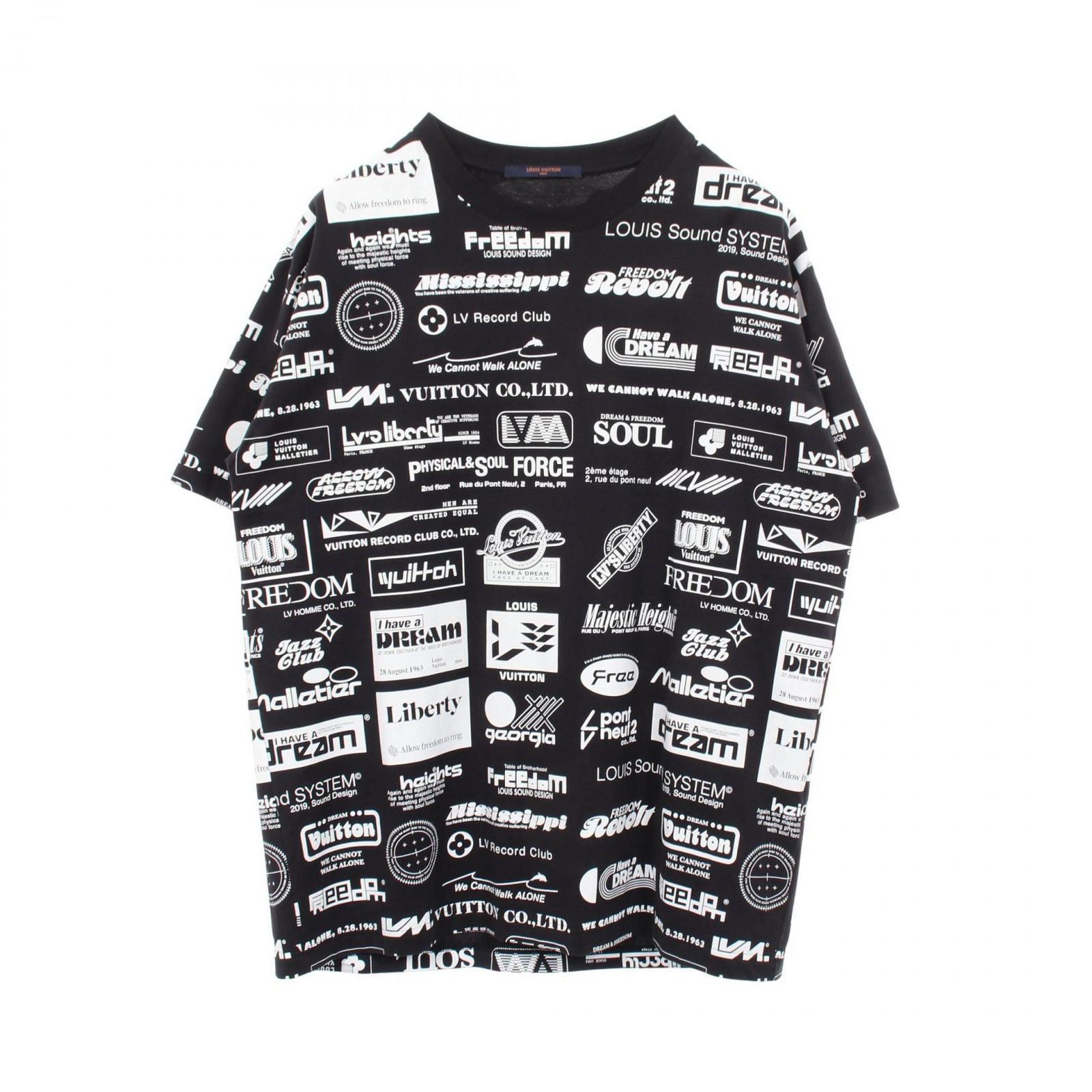 ルイ・ヴィトン LOUIS VUITTON 半袖Tシャツ オールオーバーロゴプリンテッド RM192M NPG HHY20W コットン Tシャツ メンズ Used A