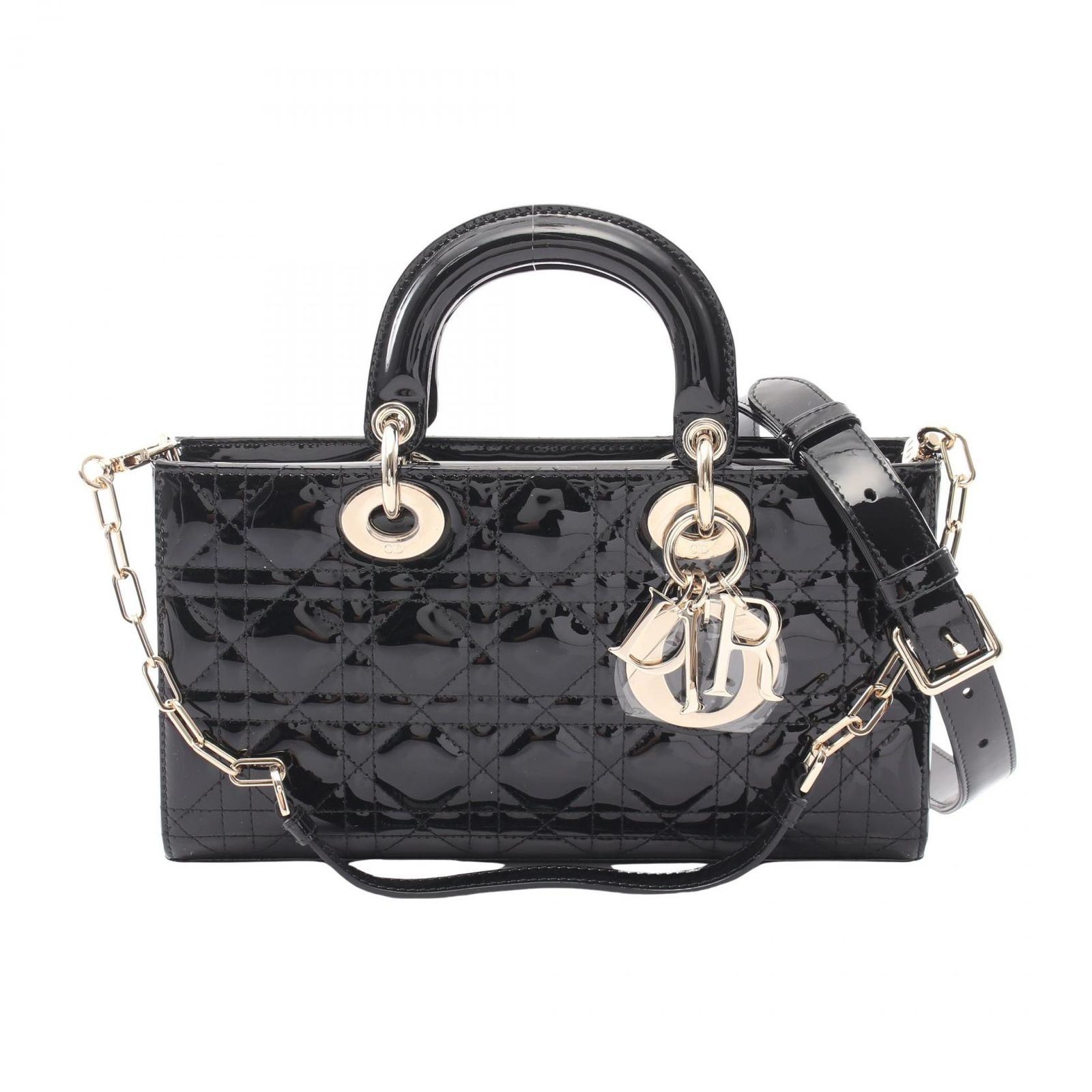ディオール Dior ハンドバッグ LADY D-Joy ミディアム カナージュ 2WAY M0540OWCBM900 パテントレザー ショルダーバッグ レディース 新品