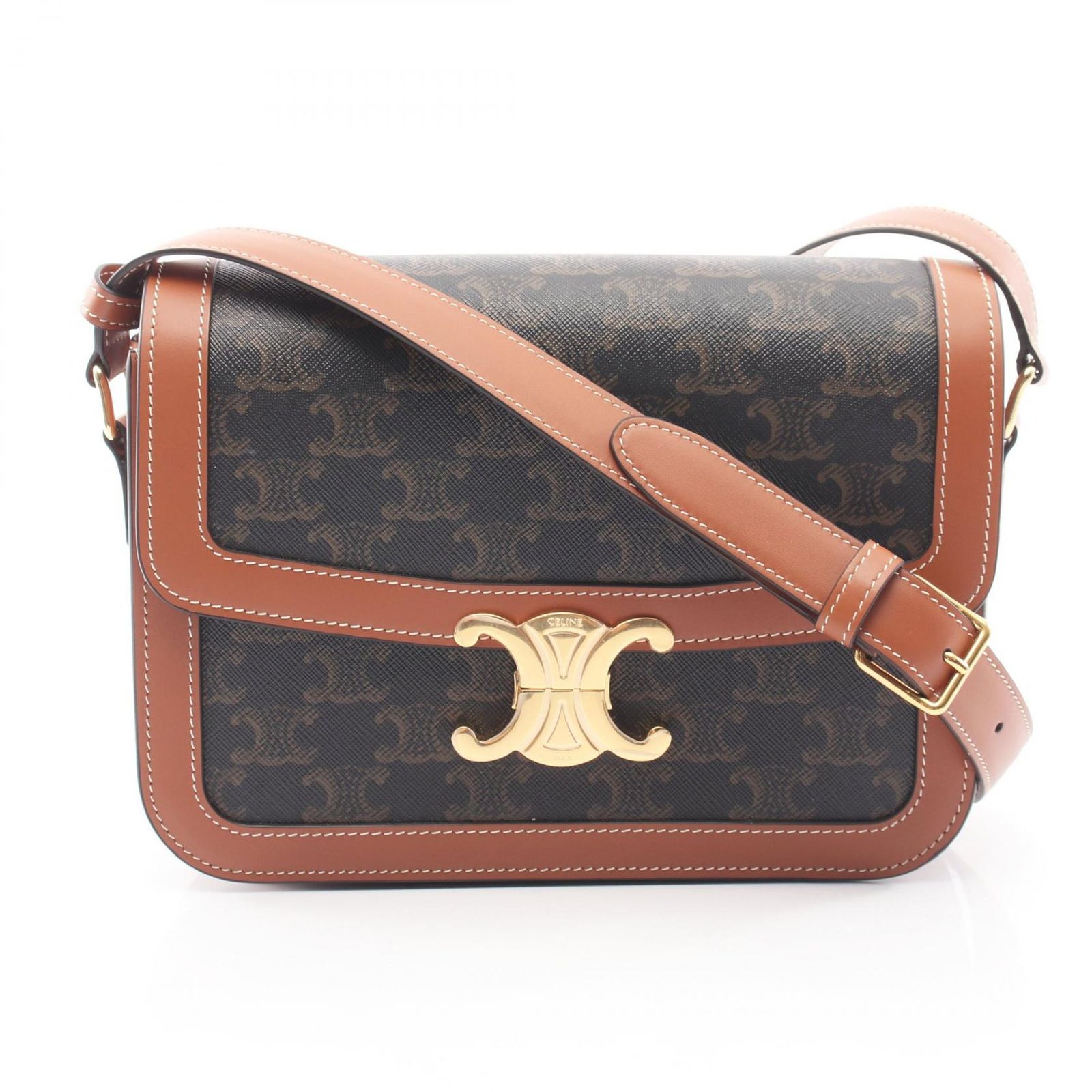 セリーヌ CELINE ショルダーバッグ クラシック トリオンフ 191242BZ404LU PVCコーティングキャンバス レザー ショルダーバッグ レディース 新品