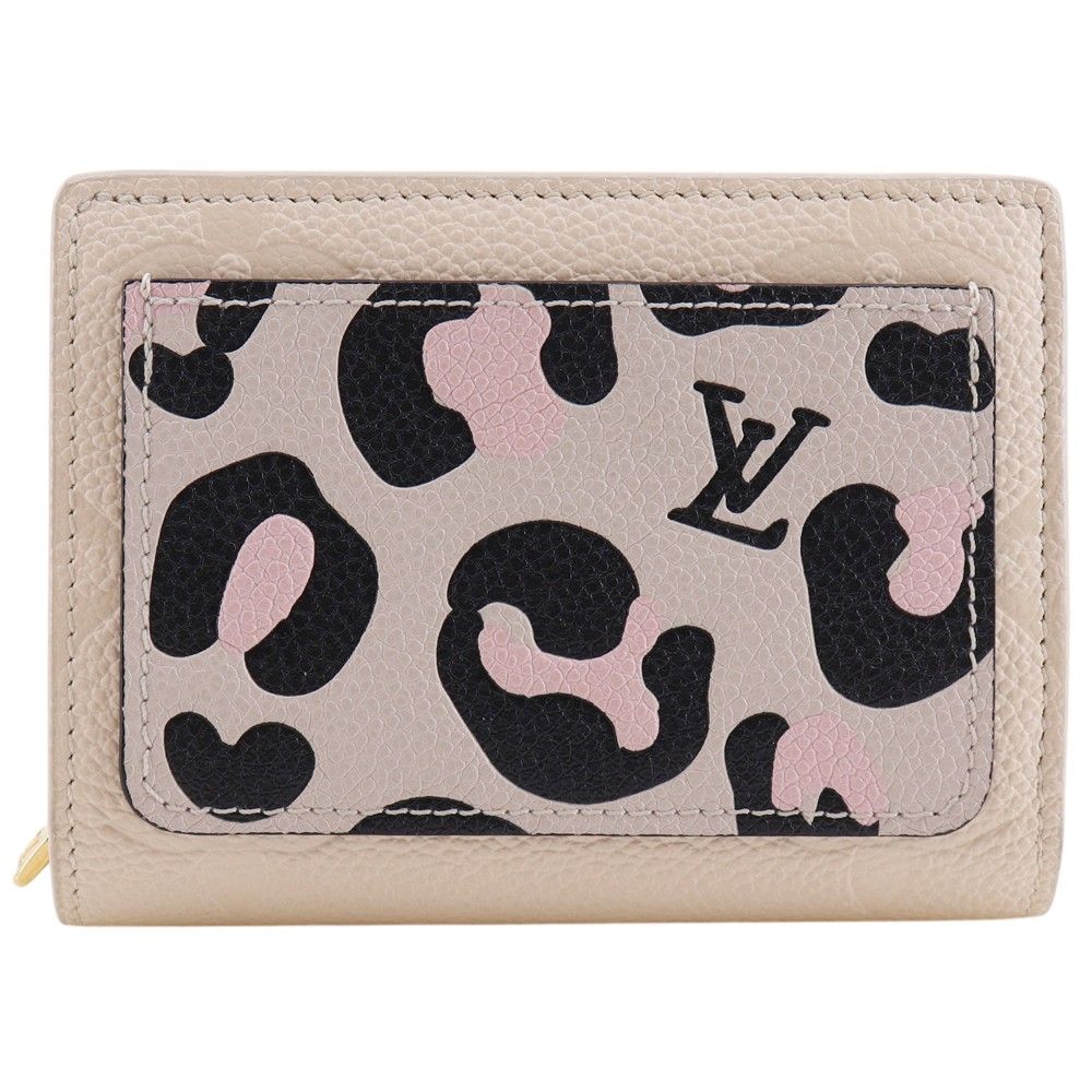 【LOUIS VUITTON】ルイ・ヴィトン ポルトフォイユ・クレア ワイルドアットハート M80754 モノグラムアンプラント オフホワイト レディース 二つ折り財布