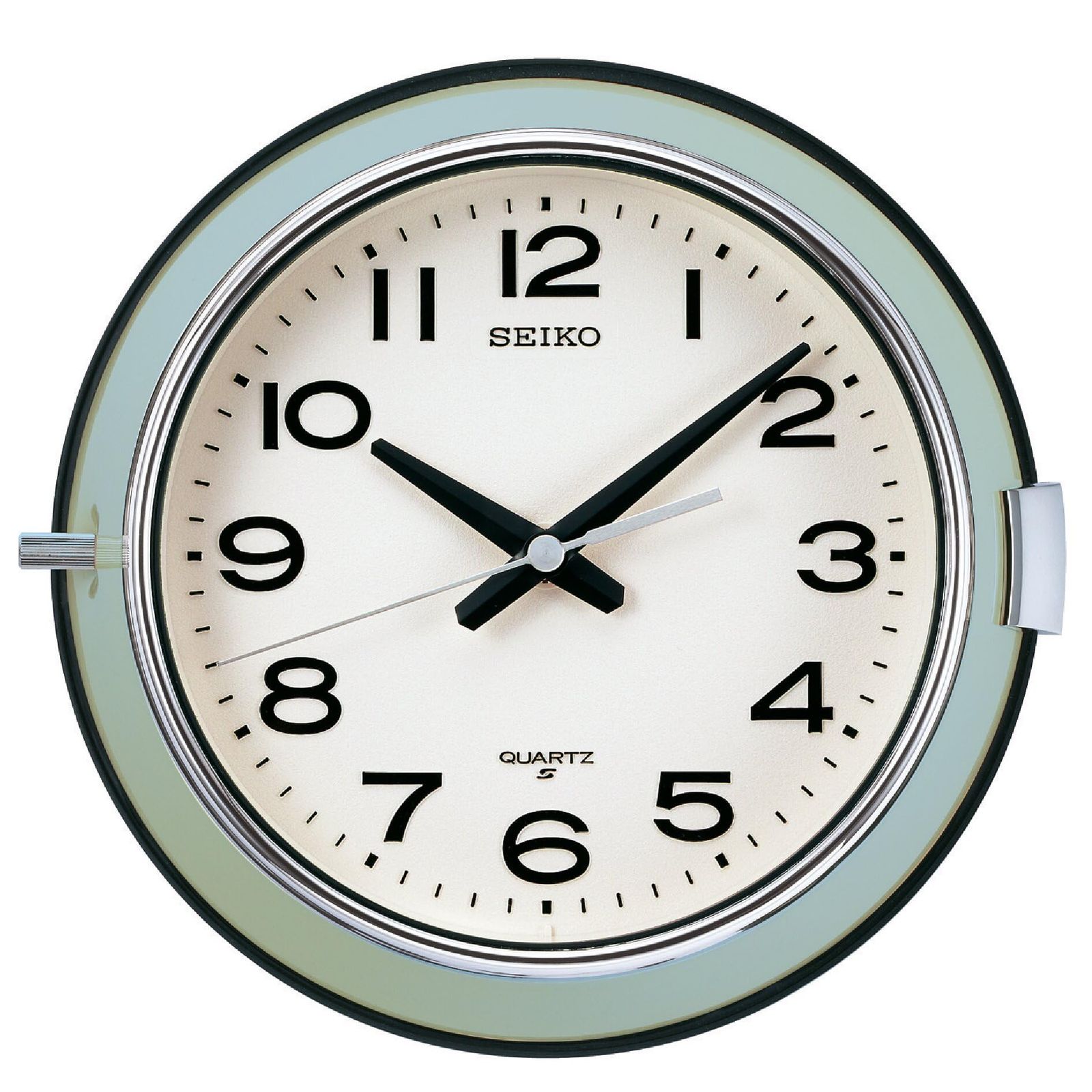 セイコークロック(Seiko Clock) 掛け時計 クオーツ アナログ 金属枠 緑色 221x232x63mm KX816Mpms caa05dd6