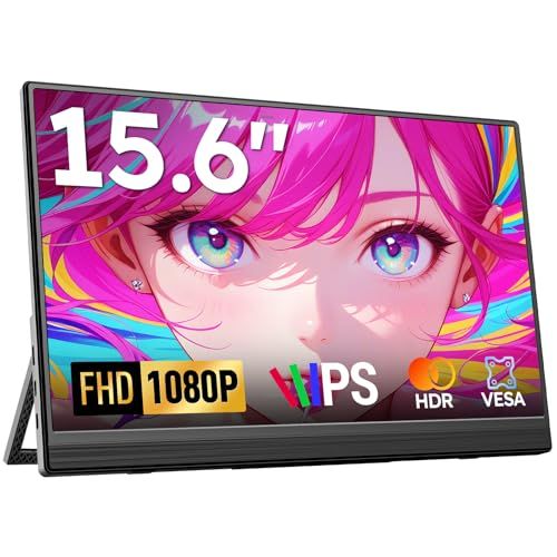 【2026モデル】モバイルモニター Omiodo 15.6インチ ポータブルモニター 1920x1080FHD IPS HDR 超薄 軽量 自立式 モバイルディスプレイ VESA対応 スピーカー内蔵 Switch/PS5/Xbox/PS4/ス 18567e92