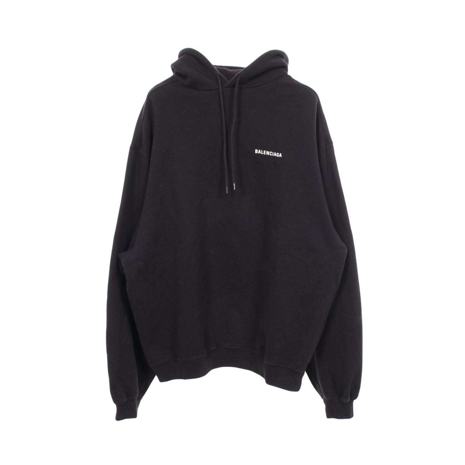 バレンシアガ BALENCIAGA パーカー DEFILE オーバーサイズ 裏起毛 641679 ブラック コットン パーカー ユニセックス Used A