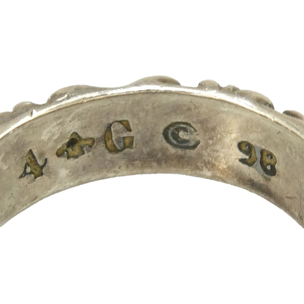 A&G エーアンドジー フローラルクロス モチーフ リング シルバー系 約