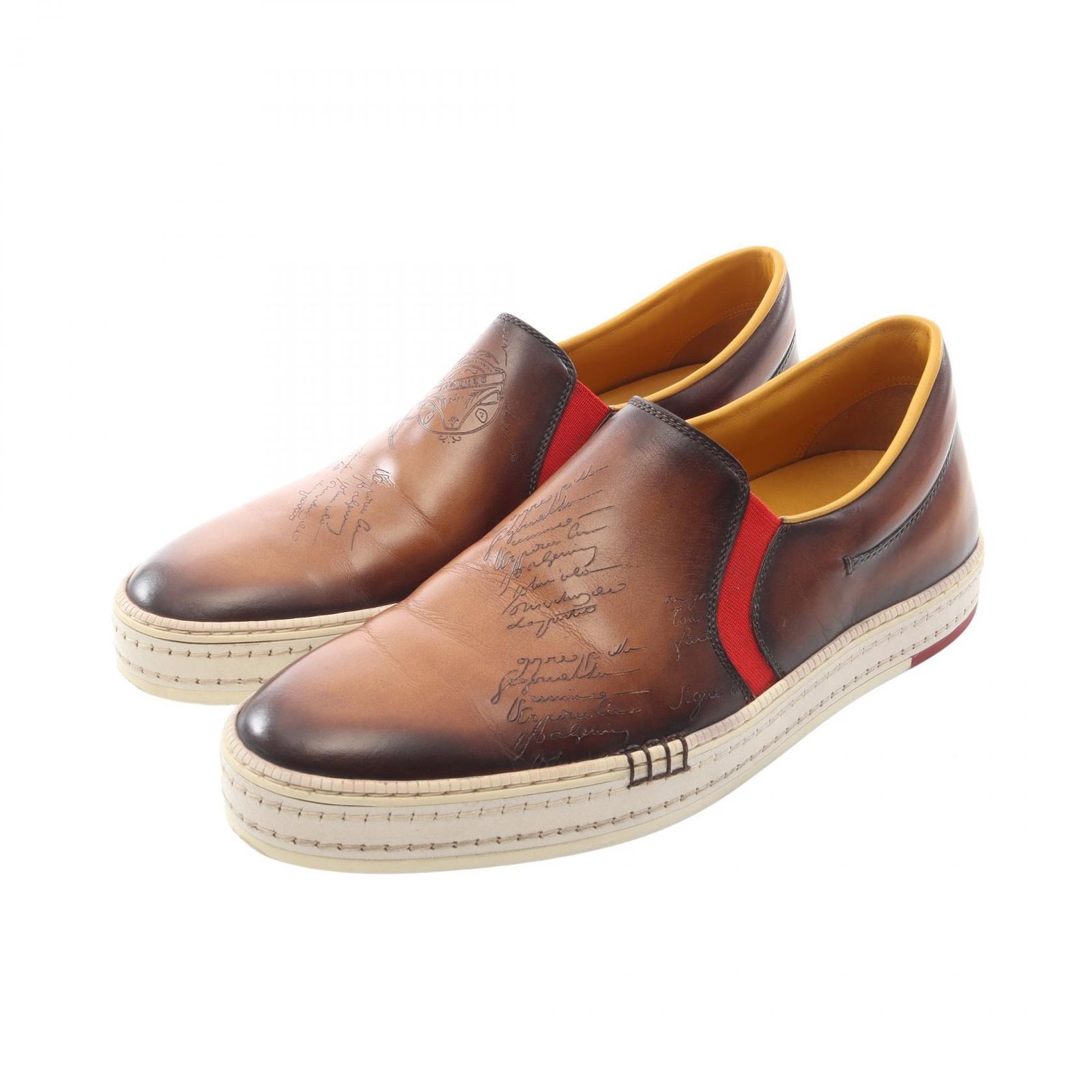 ベルルッティ Berluti スリッポン プレイタイム ブラウン レザー スリッポン メンズ Used B