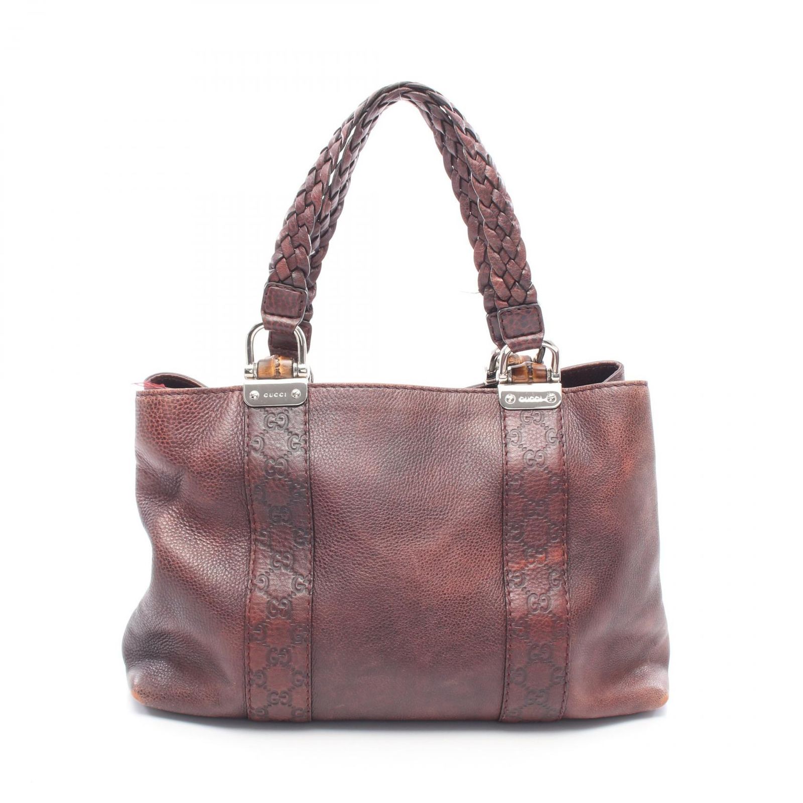 グッチ GUCCI トートバッグ バンブー 232947 ボルドー レザー バンブー トート レディース Used B