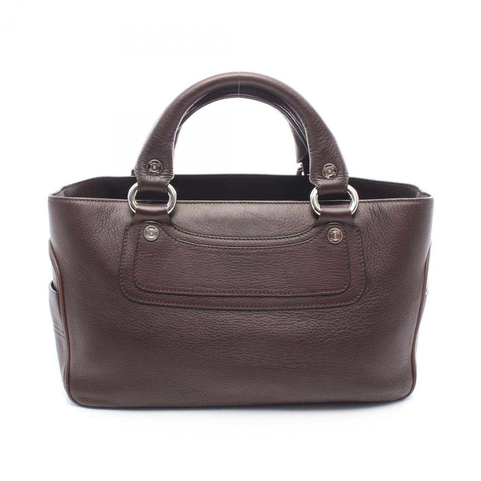 セリーヌ CELINE ハンドバッグ ブギーバッグ 134023 ダークブラウン レザー ブギーバッグ レディース Used B