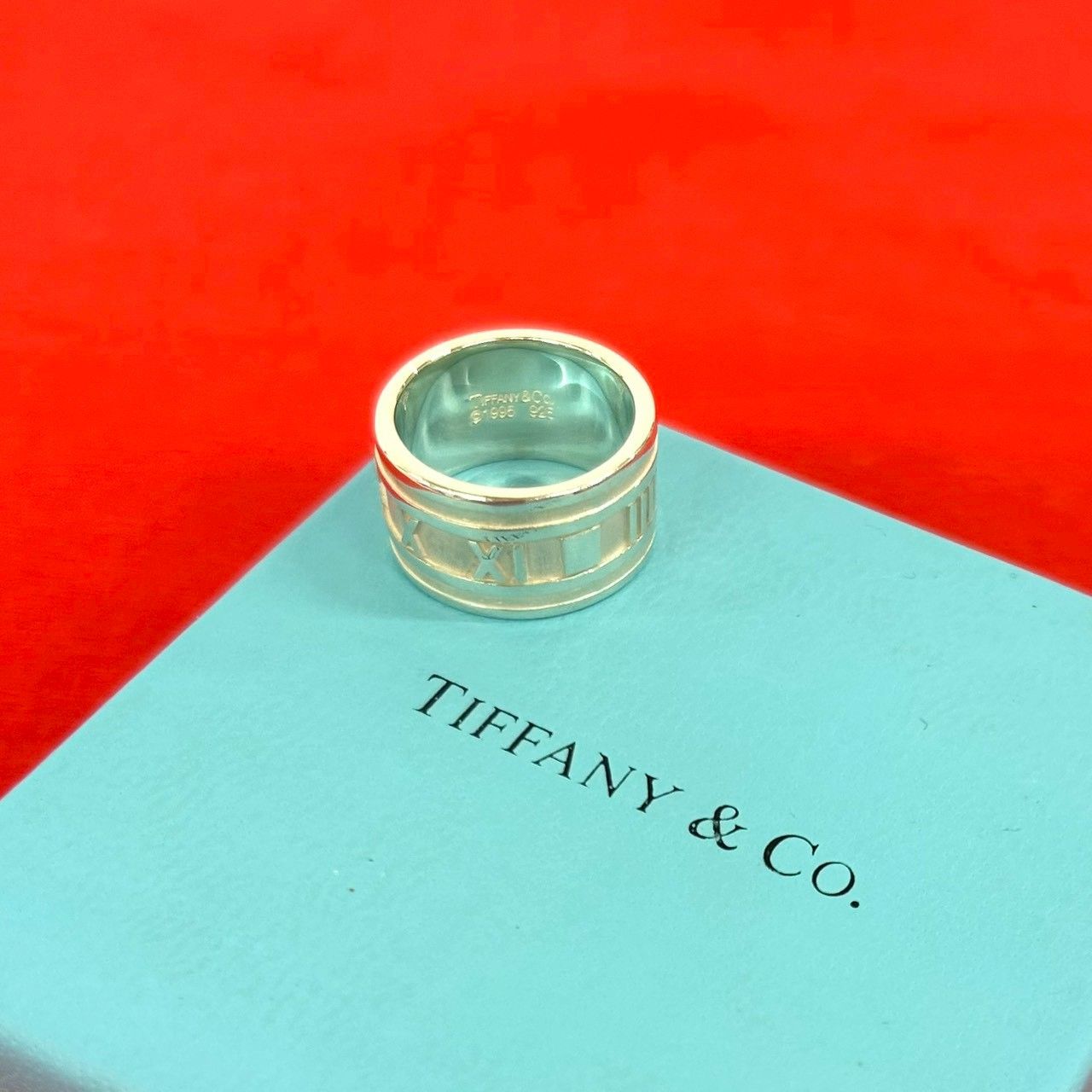 極 美品 TIFFANY&Co. ティファニー ヴィンテージ アトラスワイド リング シルバー925 15号 指輪 アクセサリー シルバー 49530