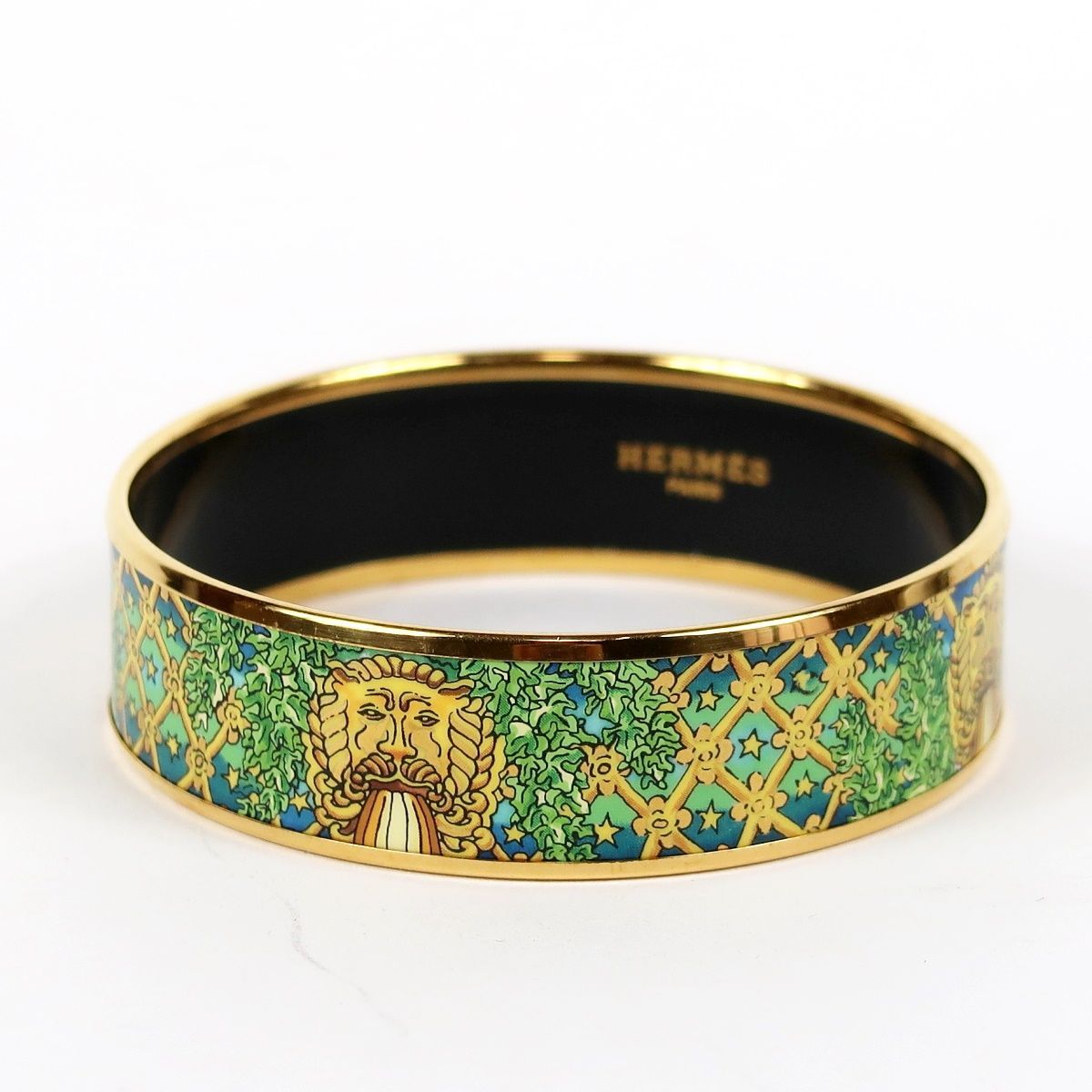 【美品】HERMES エルメス 七宝焼き エマイユGM バングル ブレスレット ブランドアクセサリー 小物 雑貨【TM76】