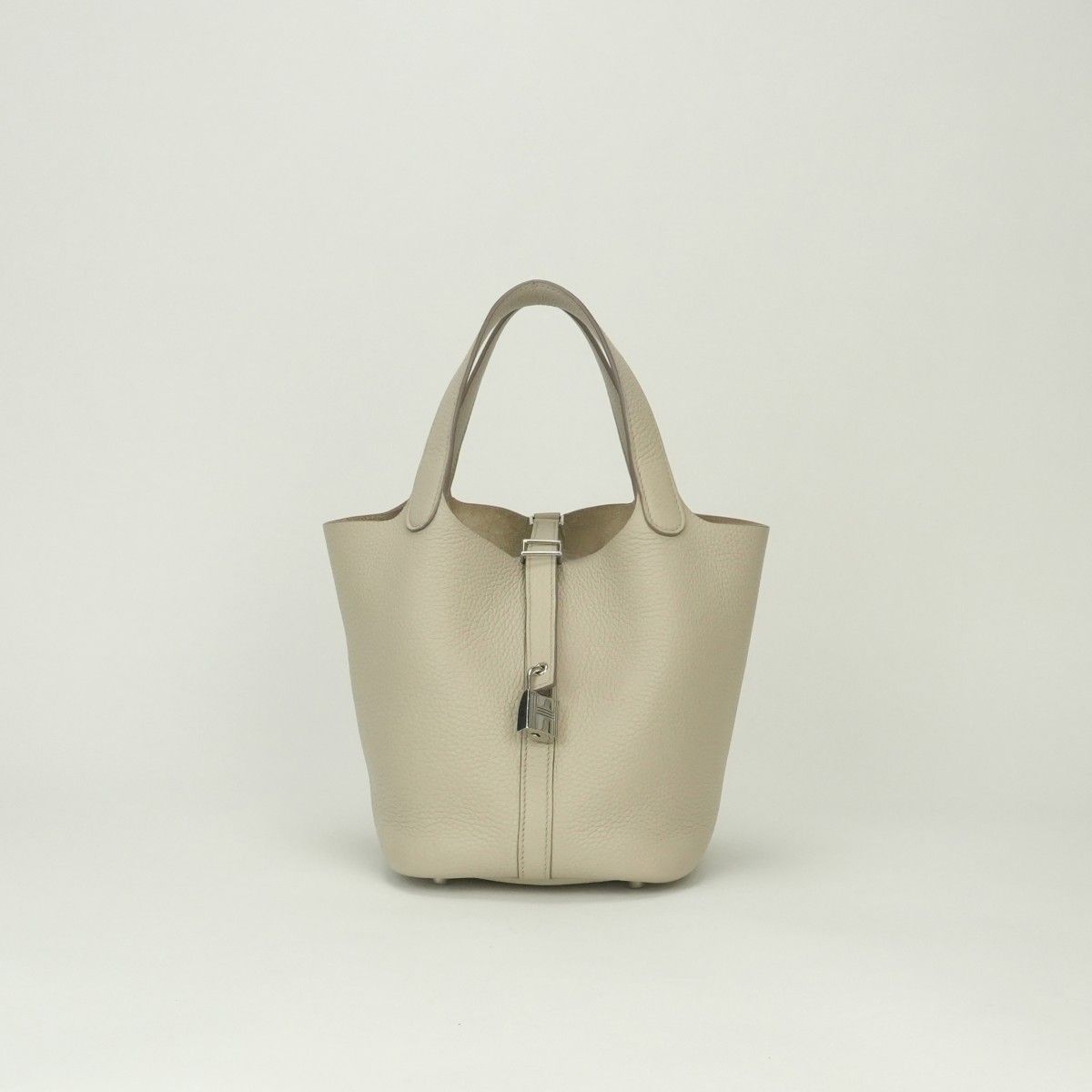 エルメス HERMES ピコタンロックPM ピコタンロック PM ピコタンPM ピコタンロック18 バッグ トートバッグ トリヨンクレマンス クレ Craie ホワイト White 白 シルバー金具 ハンドバッグ 336,600円