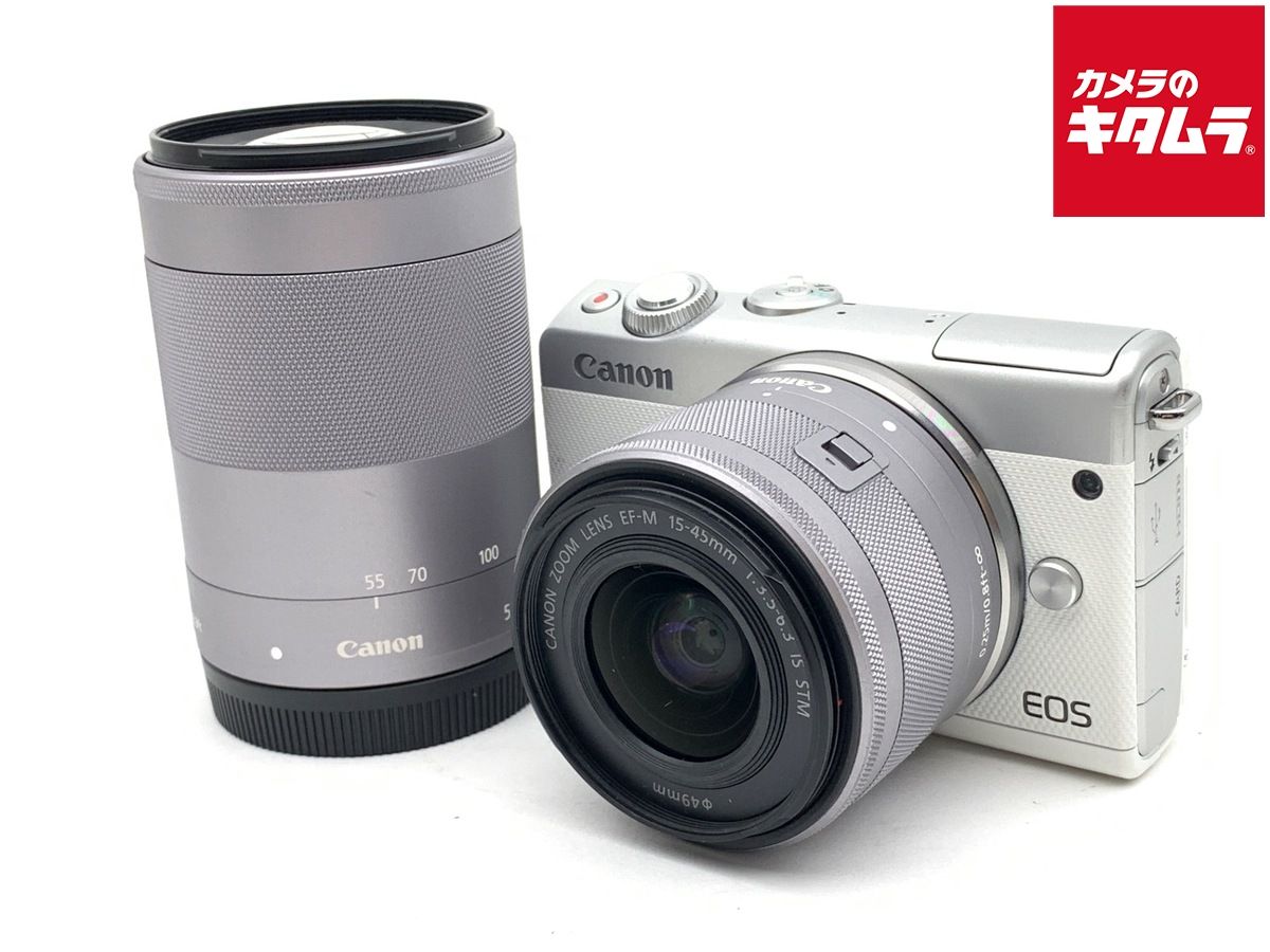 【中古】 【並品】 キヤノン EOS M100 ダブルズームキット ホワイト