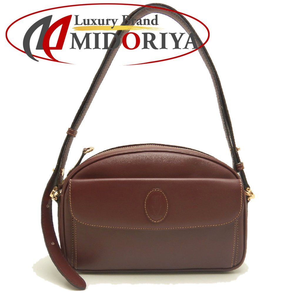 CARTIER カルティエ マストライン ショルダーバッグ カーフ ボルドー レディース /253904【中古】