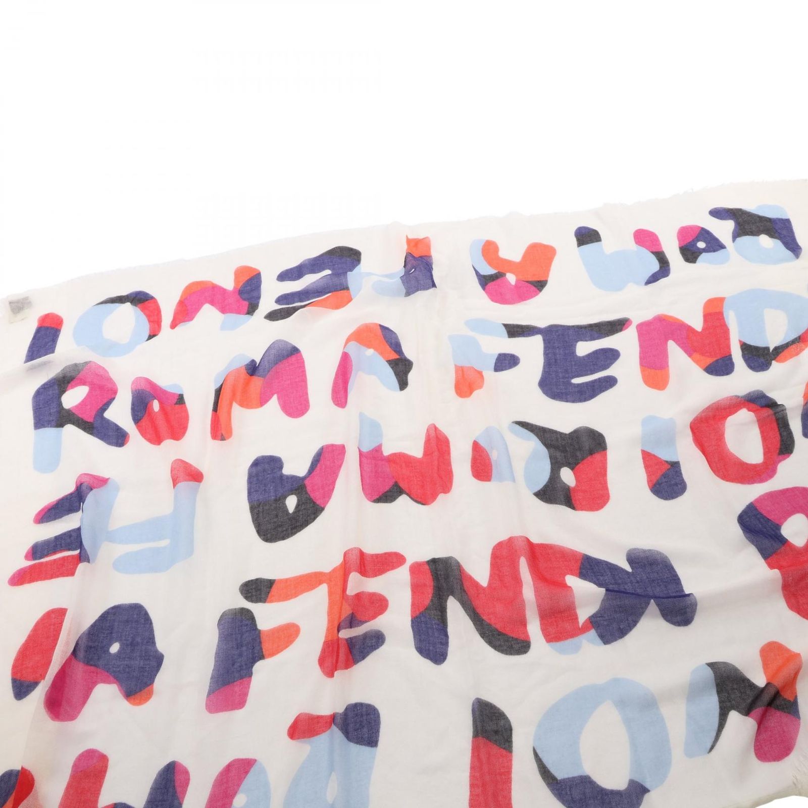 フェンディ FENDI ストール ロゴ総柄 シルク 大判ストール レディース