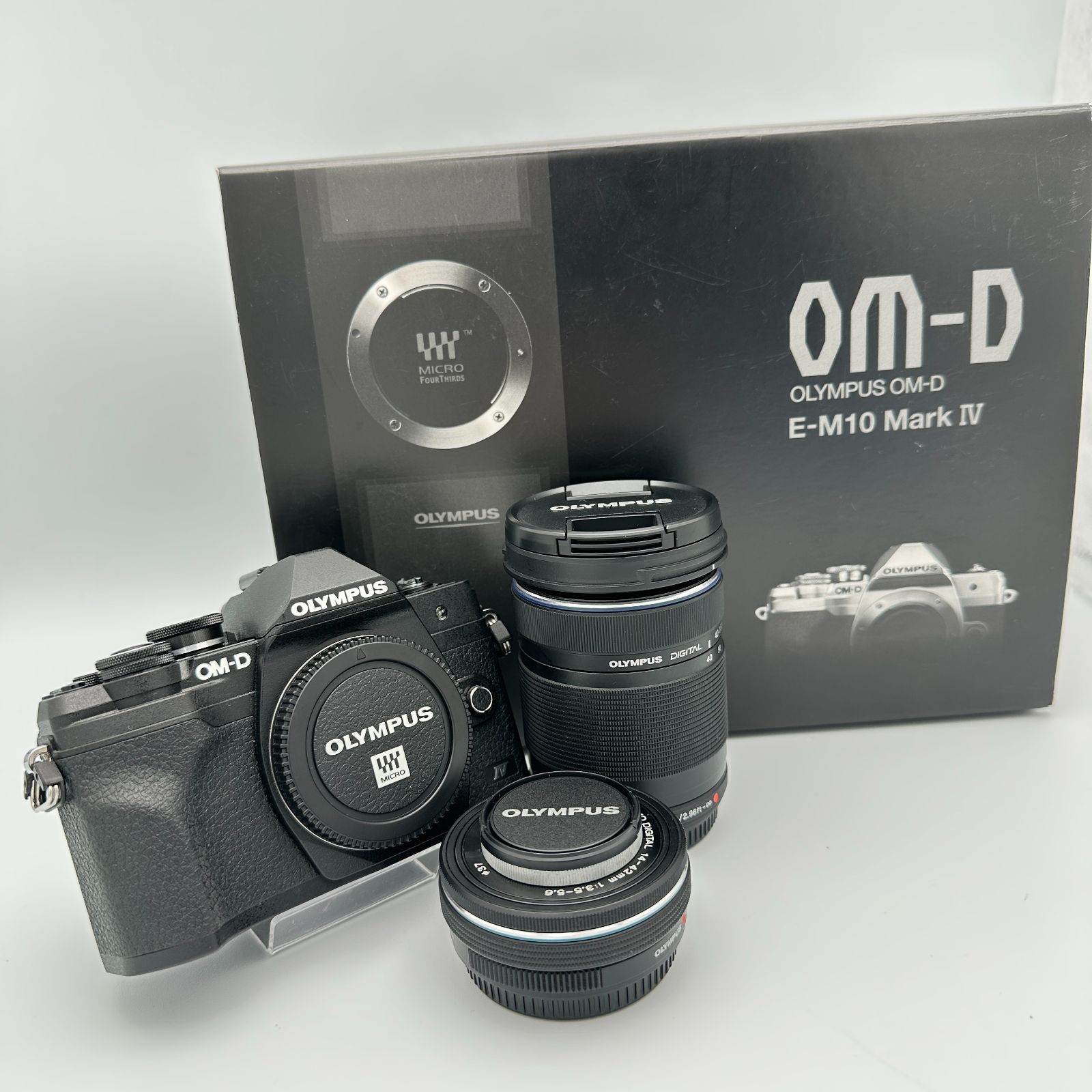 【中古・美品】OLYMPUS OM-D E‑M10 Mark IV EZダブルズームキット ブラック ミラーレス一眼カメラ 56,089円