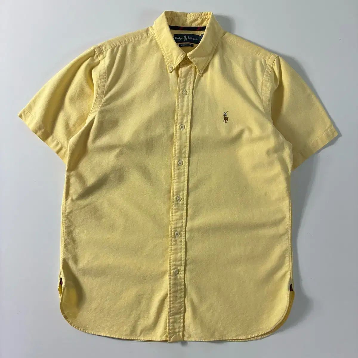 Polo ポロ ラルフローレン 刺繍 コットン イエロー 半袖 シャツ