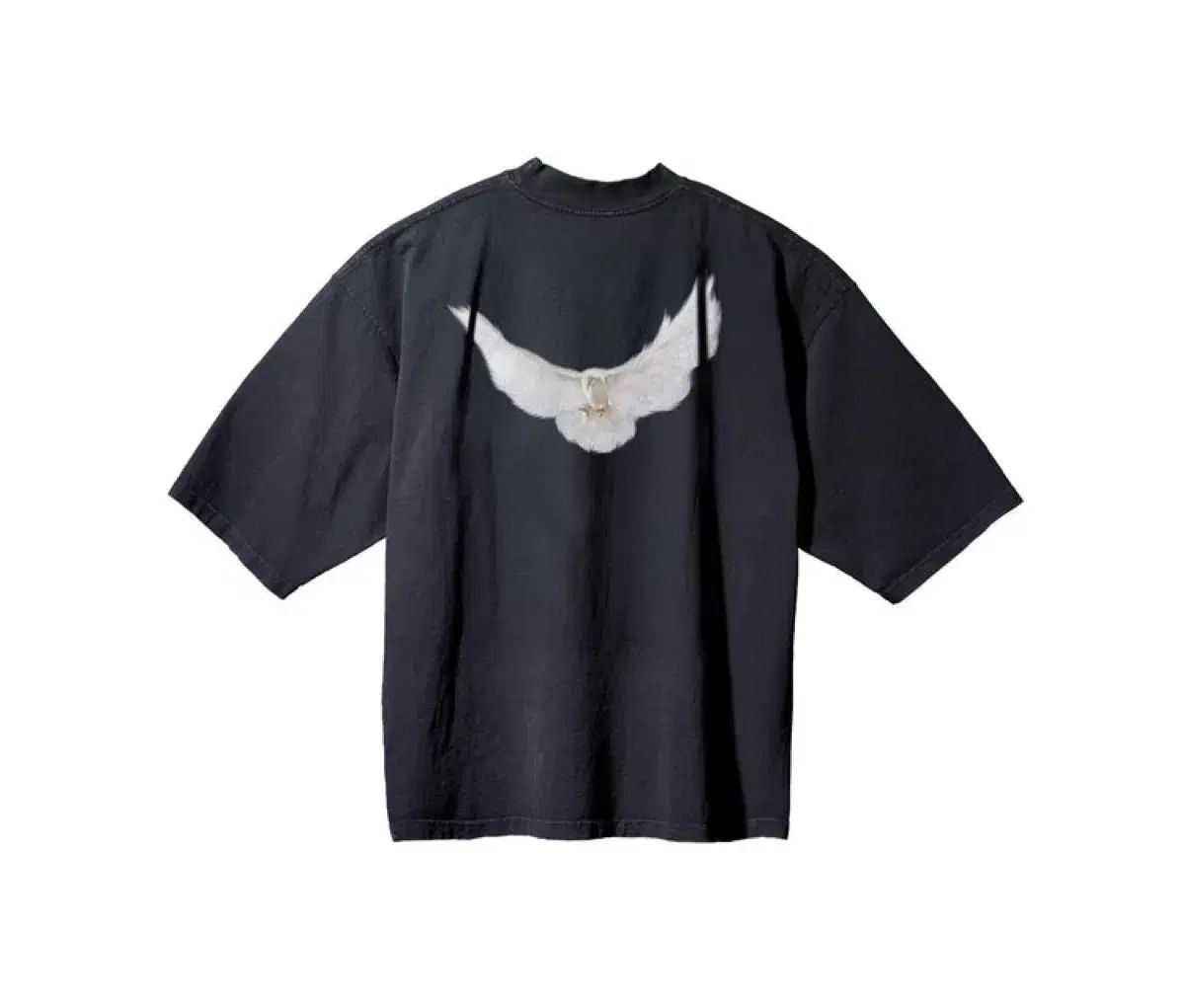 S イージー ギャップ バレンシアガ ドーブ 3/4 スリーブ Tシャツ ウォッシュド ブラック