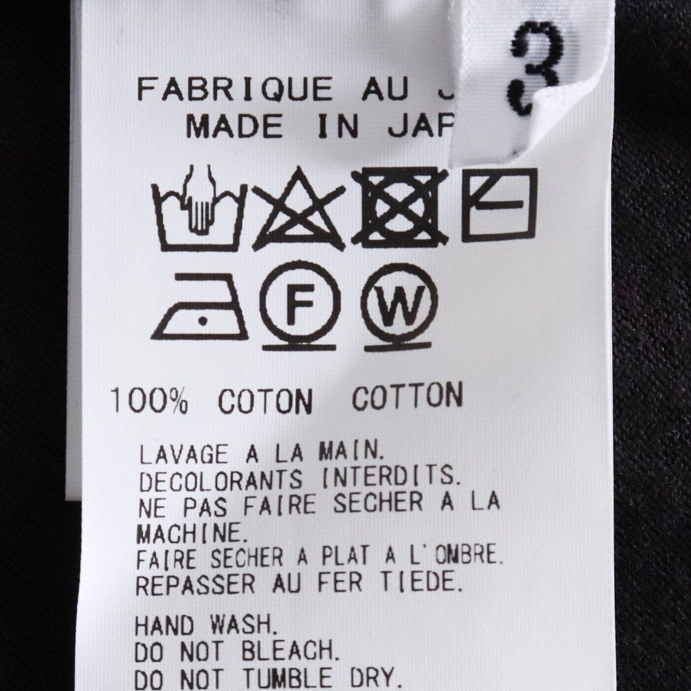 YOHJI YAMAMOTO カルティマ天竺 新丸首 半袖Tシャツ サイズ3