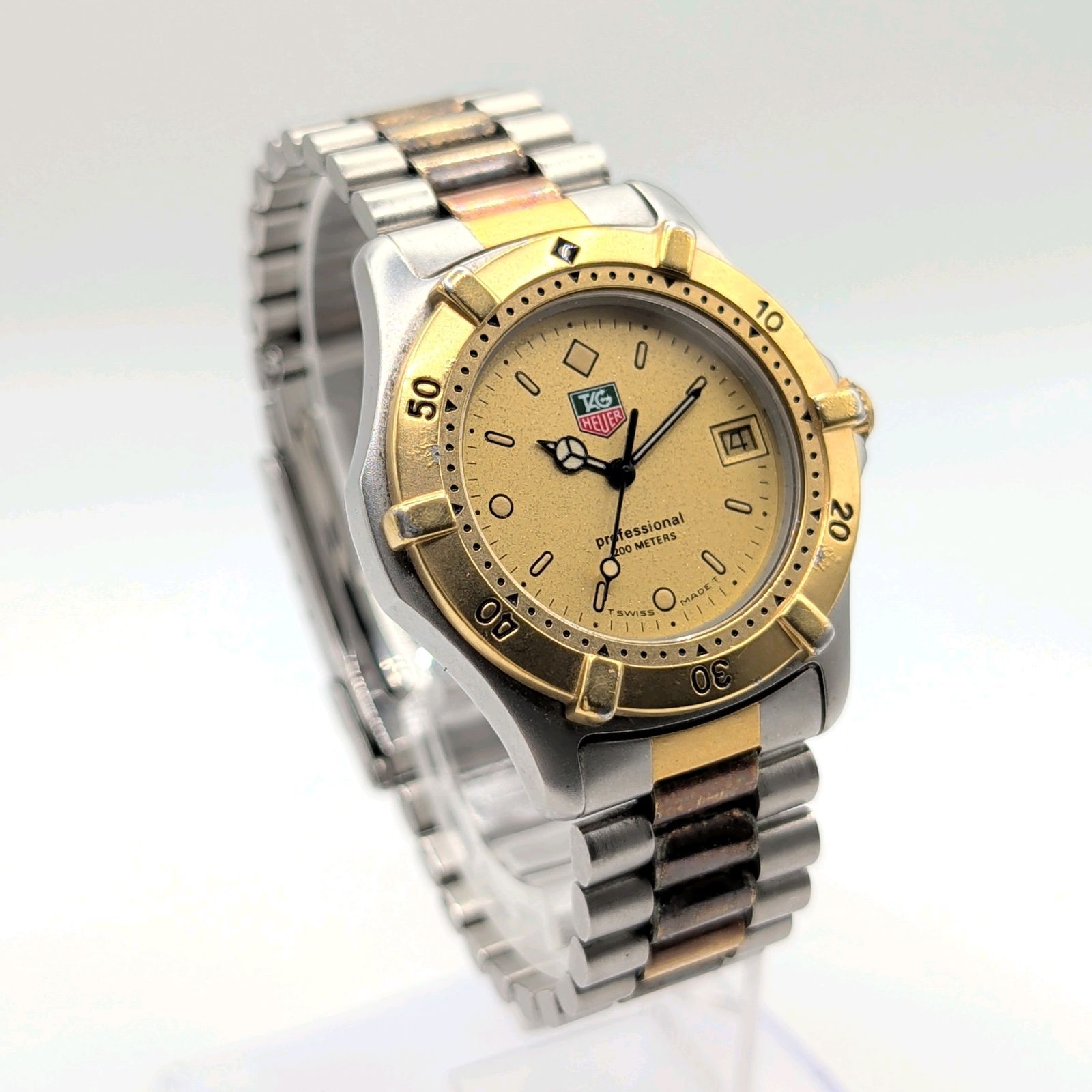 TAG HEUER Professional 2000 Watch quartz Ladies Silver Gold dial