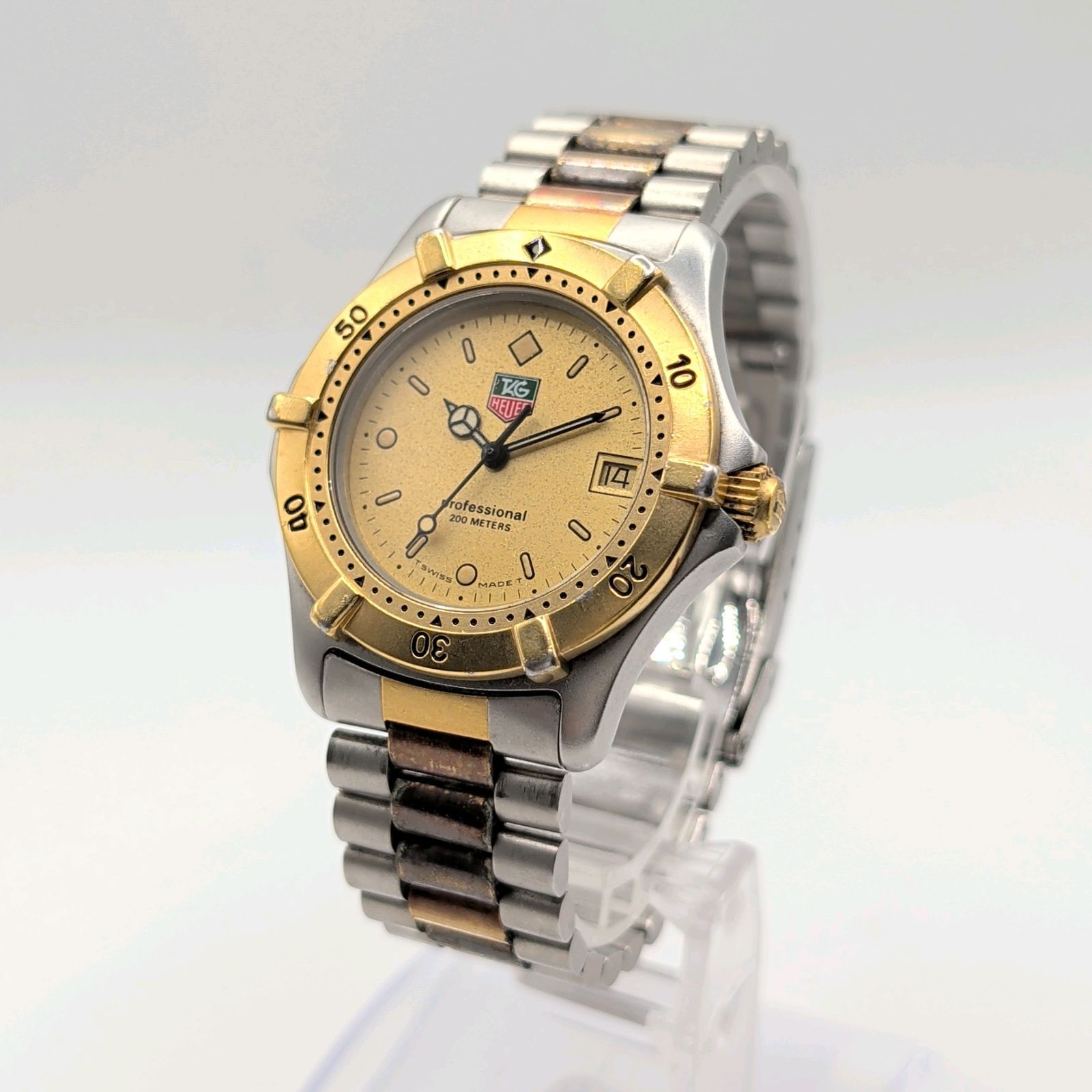TAG HEUER Professional 2000 Watch quartz Ladies Silver Gold dial