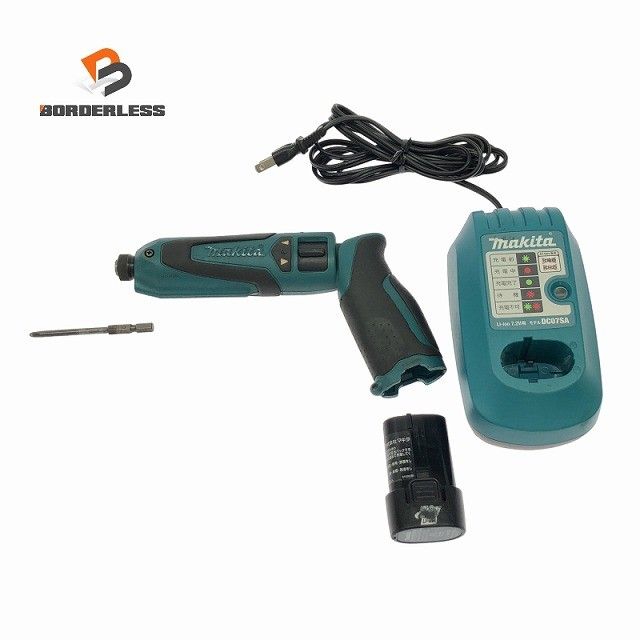 ☆中古品☆makita マキタ 7.2V ペンインパクトドライバ TD021D バッテリー(7.2V 1.0Ah) 充電器付き 電動工具 締め付け129330