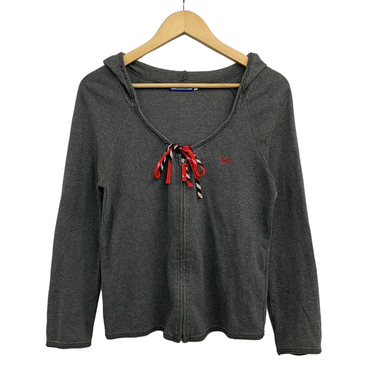 Burberry Blue Label(バーバリーブルーレーベル) パーカー サイズ38 M レディース - ダークグレー 長袖