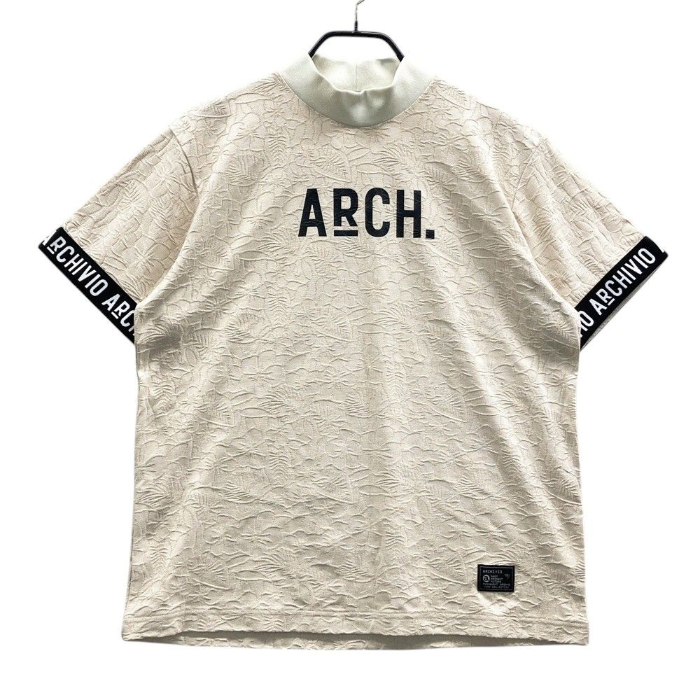 サイズ：46 ARCHIVIO アルチビオ ハイネック 半袖Tシャツ プルオーバー 花 総柄 ベージュ系 [240101670607] ゴルフウェア メンズ ストスト 13,042円