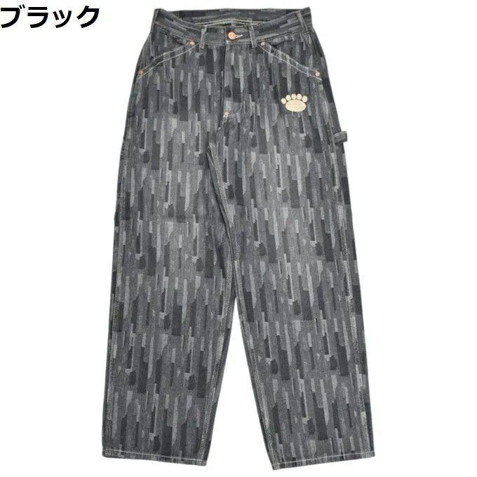 パンディエスタ ジャパン 526650 ブラック色 ジャガードジャガード デニムペインター パンツ ワークパンツ パンツ PANDIESTA JAPAN メンズ
