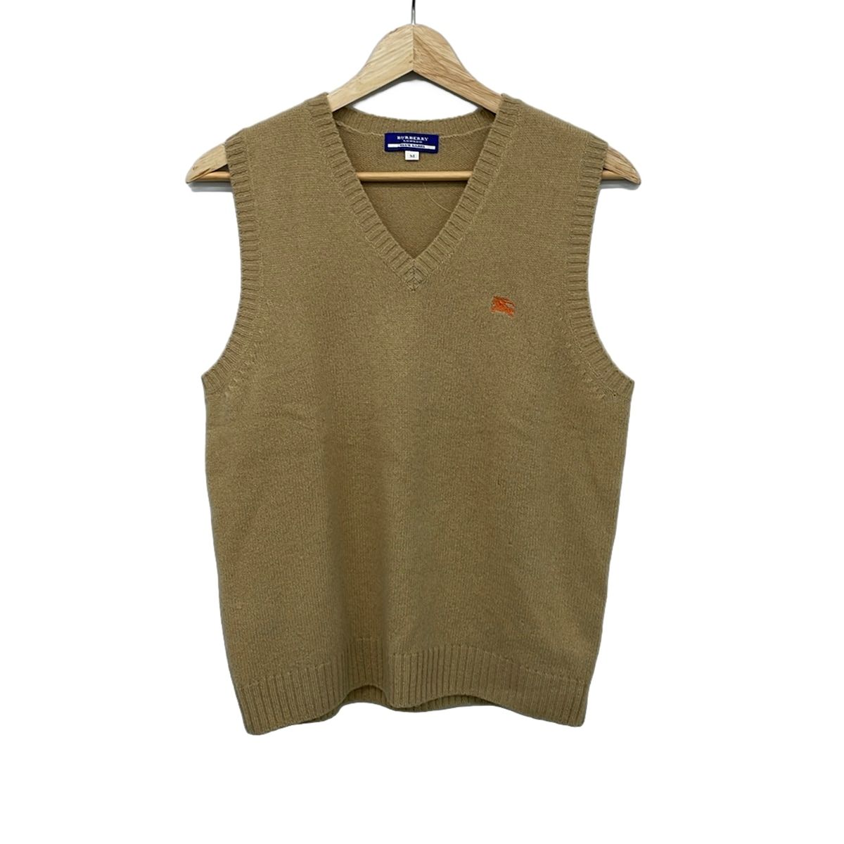 Burberry Blue Label(バーバリーブルーレーベル) ベスト サイズM レディース美品 - ベージュ ニット