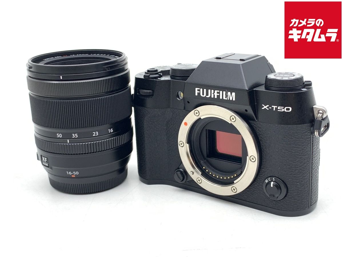 【中古】 【美品】 フジフイルム X-T50 XF16-50mmレンズキット ブラック 限定パック