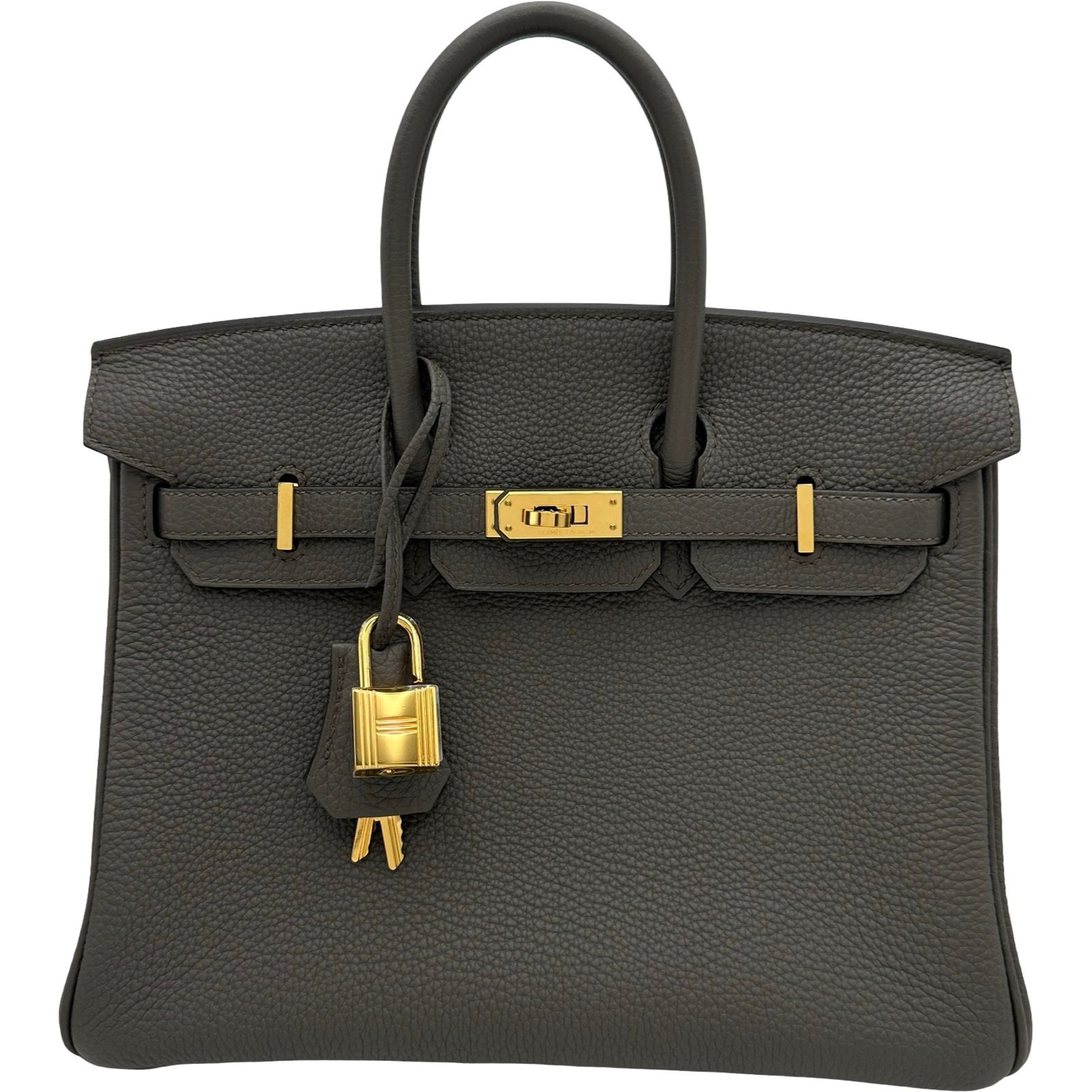 エルメス HERMES バーキン25 U刻印 エタン ゴールド金具 トゴ レディース ハンドバッグ