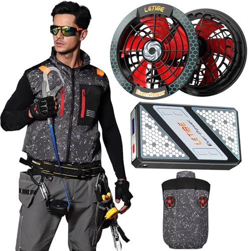 【新品】【爆風 56V 45000mAh 】空調作業服 ベスト サイズLL ファンバッテリーセット -20℃冷感 ハイバック 日本製三相モーター 直接水洗い 15Vから56Vまで調節可能 AI自動調節機能 30時間連続稼働 超高速充電 PSE ec3f55bb