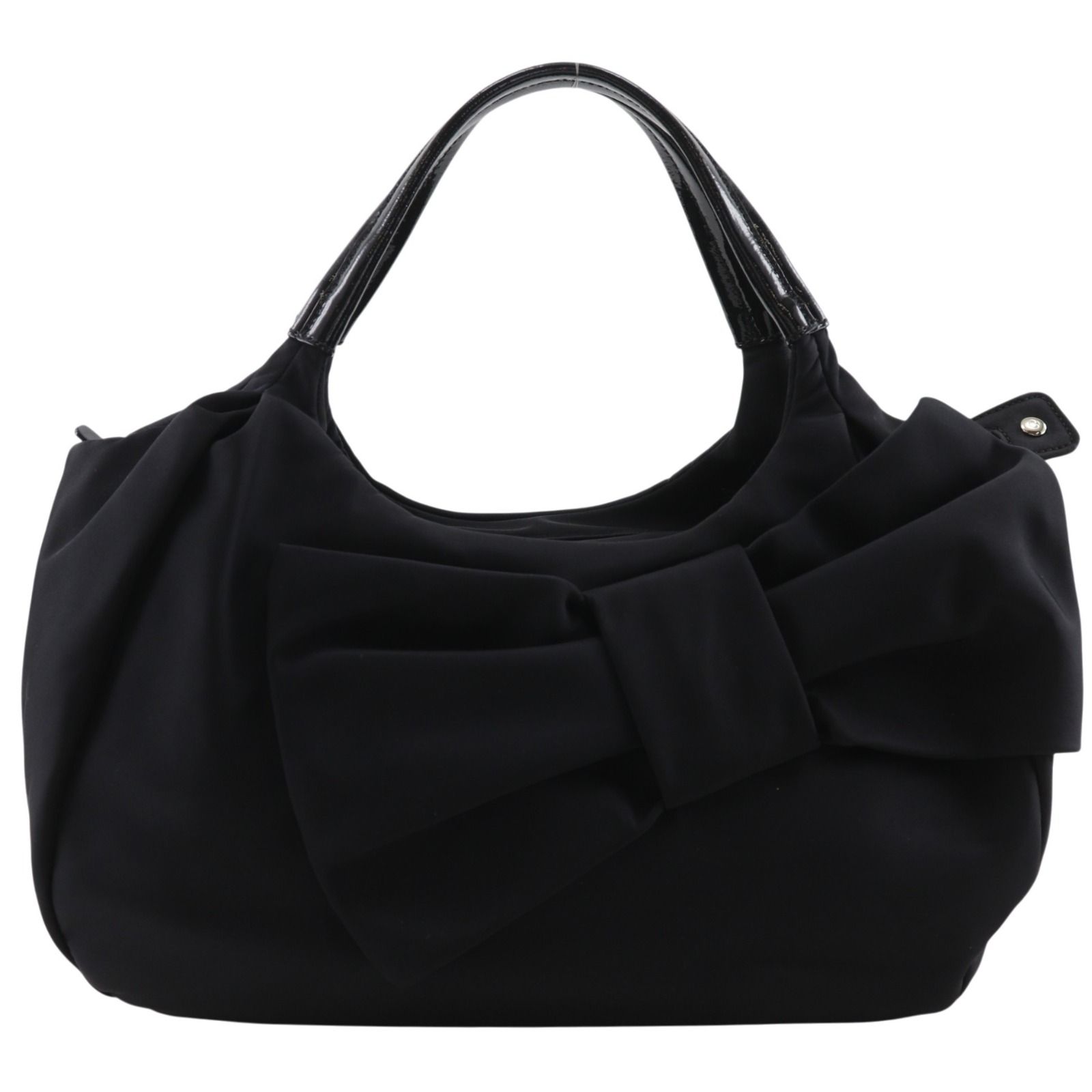 【Kate Spade】ケイトスペード リボン ナイロン 黒 レディース トートバッグ