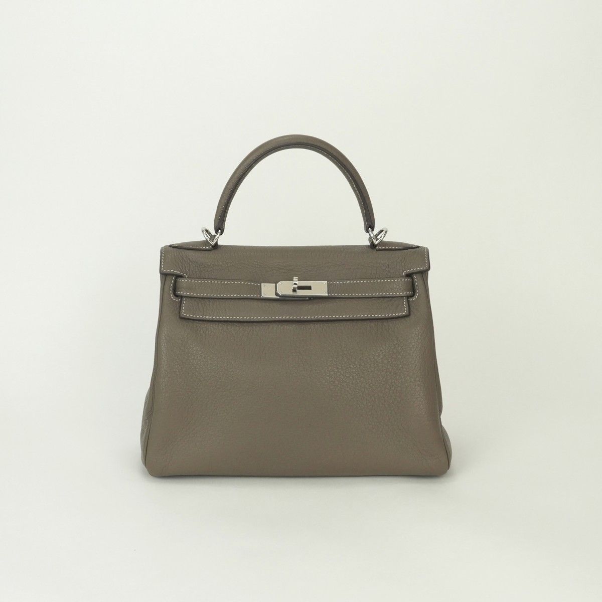 エルメス HERMES ケリー28 ケリー 28 バッグ トートバッグ ショルダーバッグ トリヨンクレマンス エトゥープ Etoupe グレー Gray シルバー金具 ハンドバッグ V字金具 新型金具 新金具