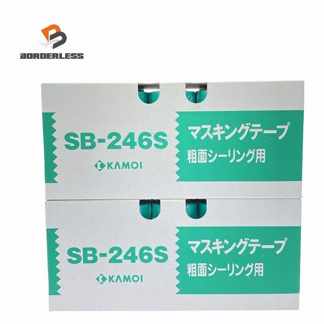 ☆未使用品2箱セット☆KAMOI カモ井 粗面シーリング用マスキングテープ SB-246S×2 21mm×18m 60巻き/1箱 合計120巻き129341