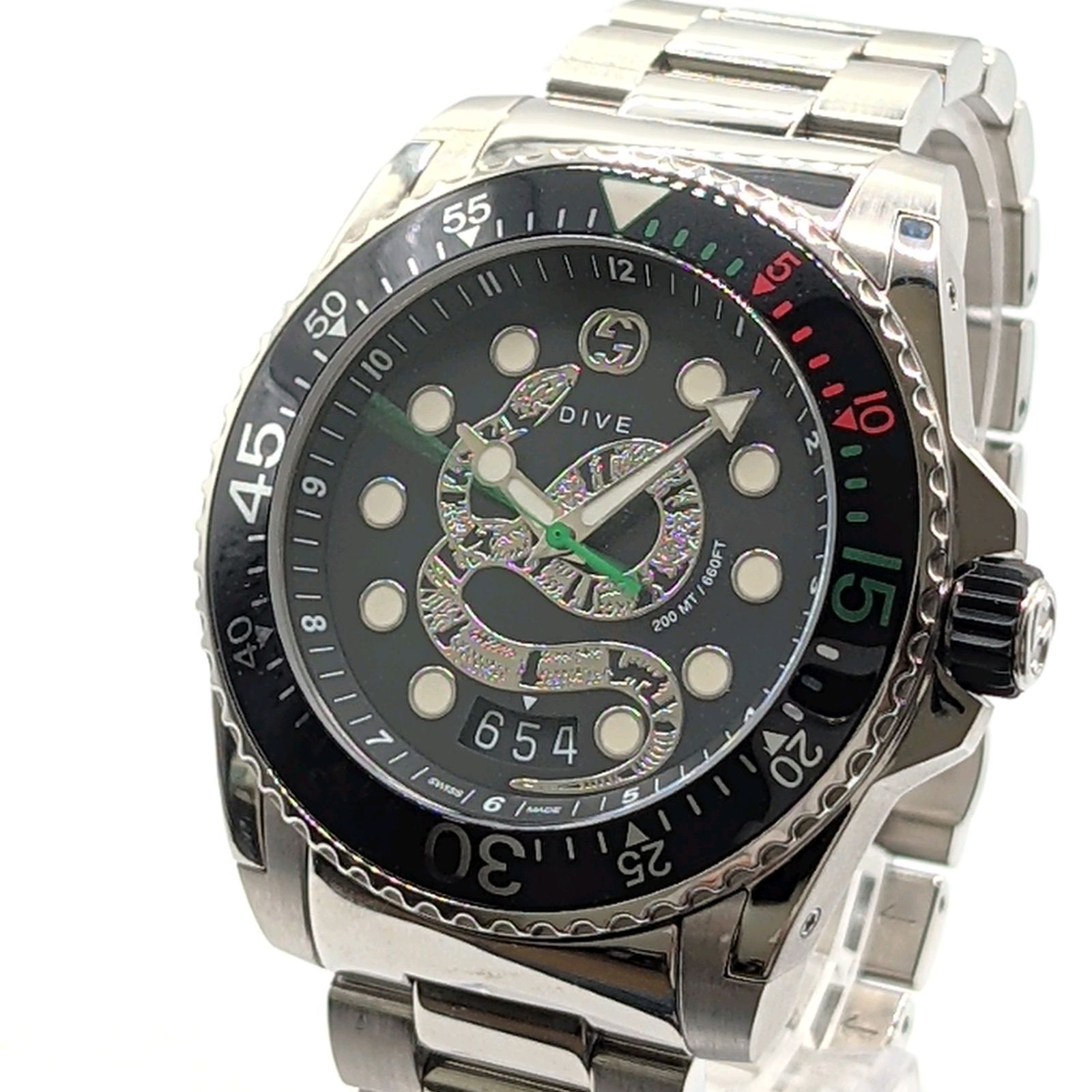 GUCCI YA136218 136.2 DIVE Web Stripe Watch Men