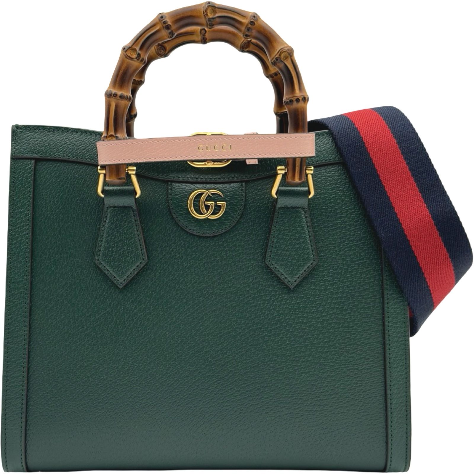 グッチ GUCCI ダイアナ ミディアムトートバッグ 702721 グリーン レザー レディース ハンドバッグ ショルダーバッグ