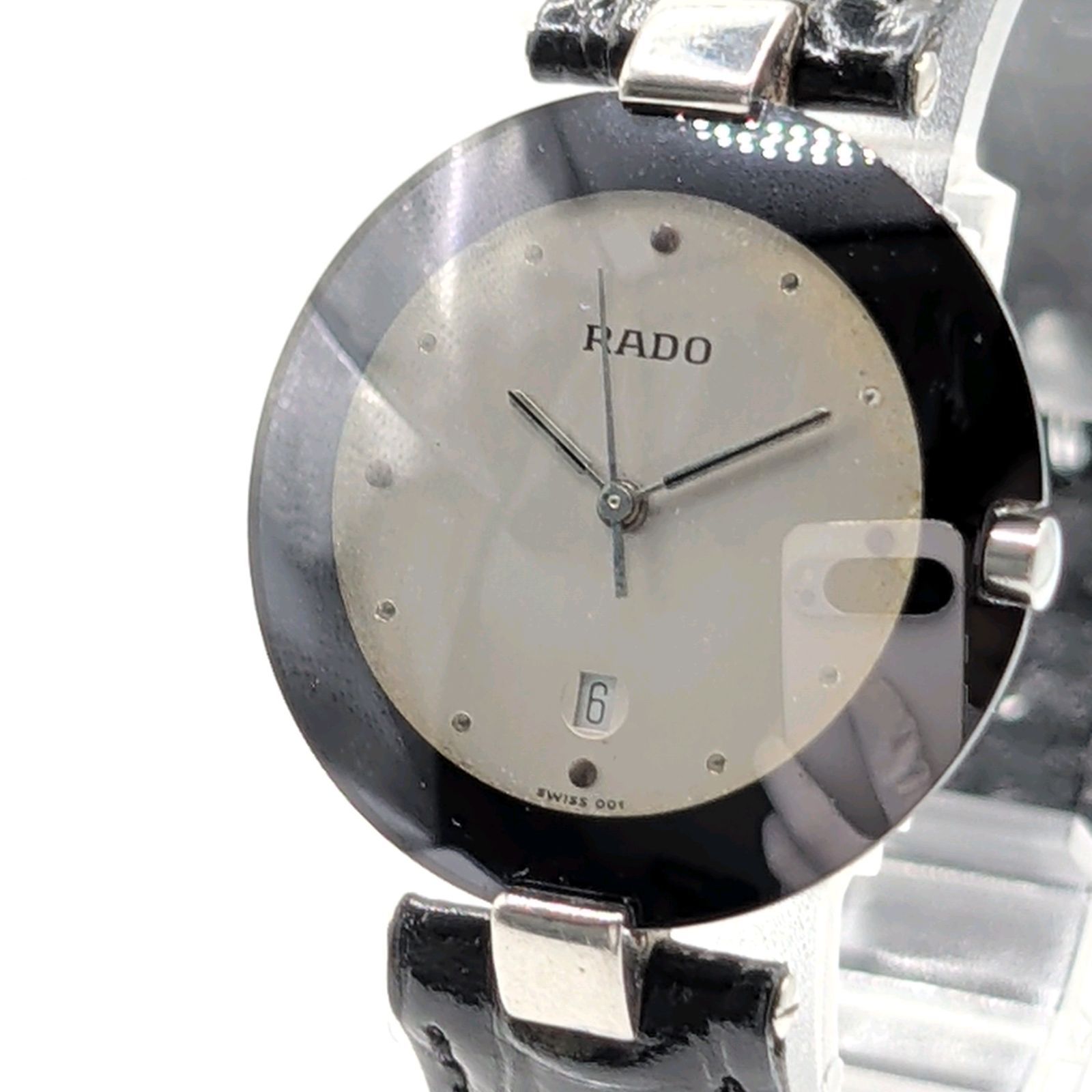 RADO Florence 129.3574.4 Watch QZ Ladies Gold Black Dial Date Y2K 00S ラドー フローレンス 時計 クオーツ レディース ゴールド コンビ デイト ラウンド 黒文字盤 ヴィンテージ 稼働品